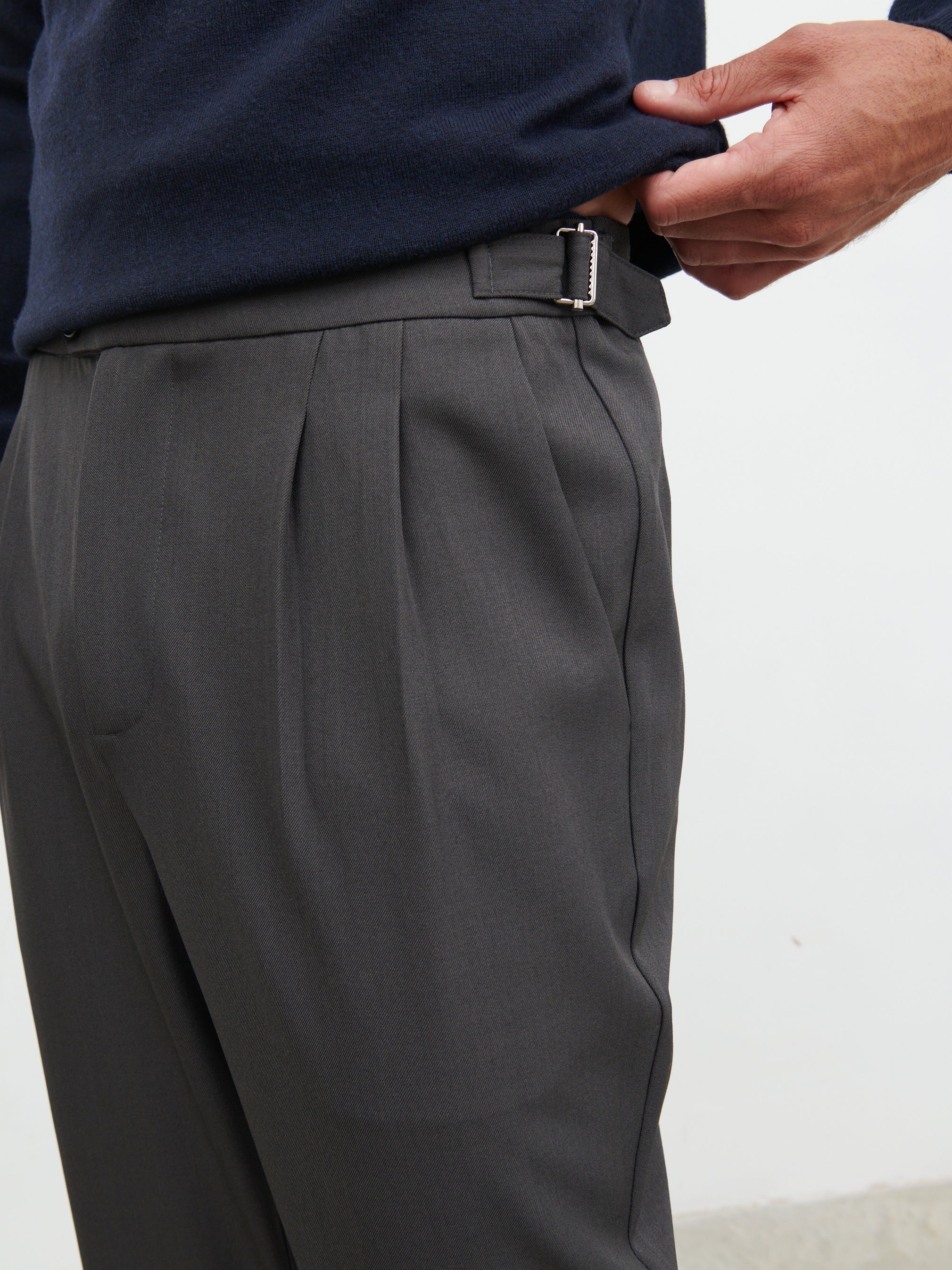 Axton Tailored Trousers - Charcoal - Image 3