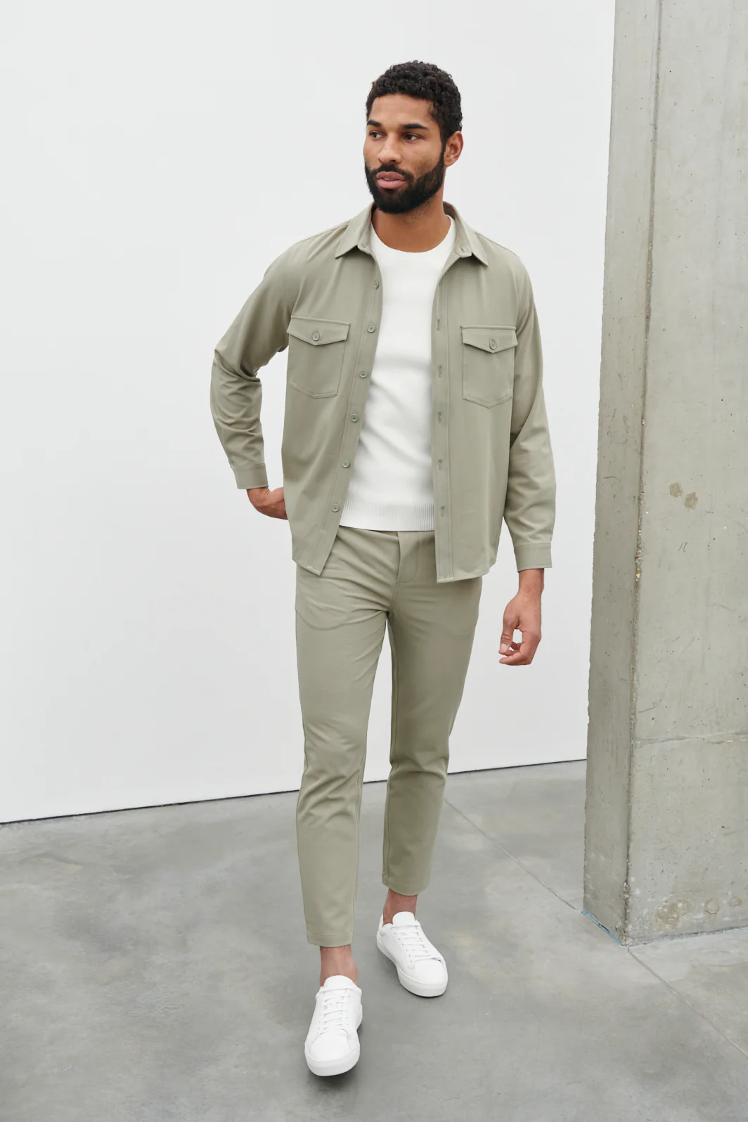 Benson Relaxed Drawstring Trouser - Khaki - Image 5