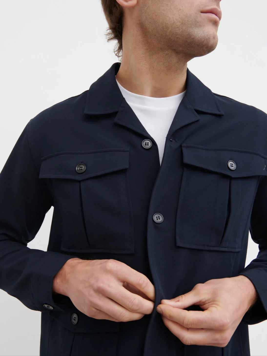 Bodie Pocket Detail Jacket - Navy - Image 3