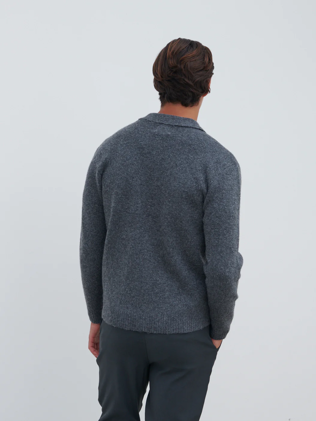 Brookes Knitted Shirt - Dark Grey - Image 4