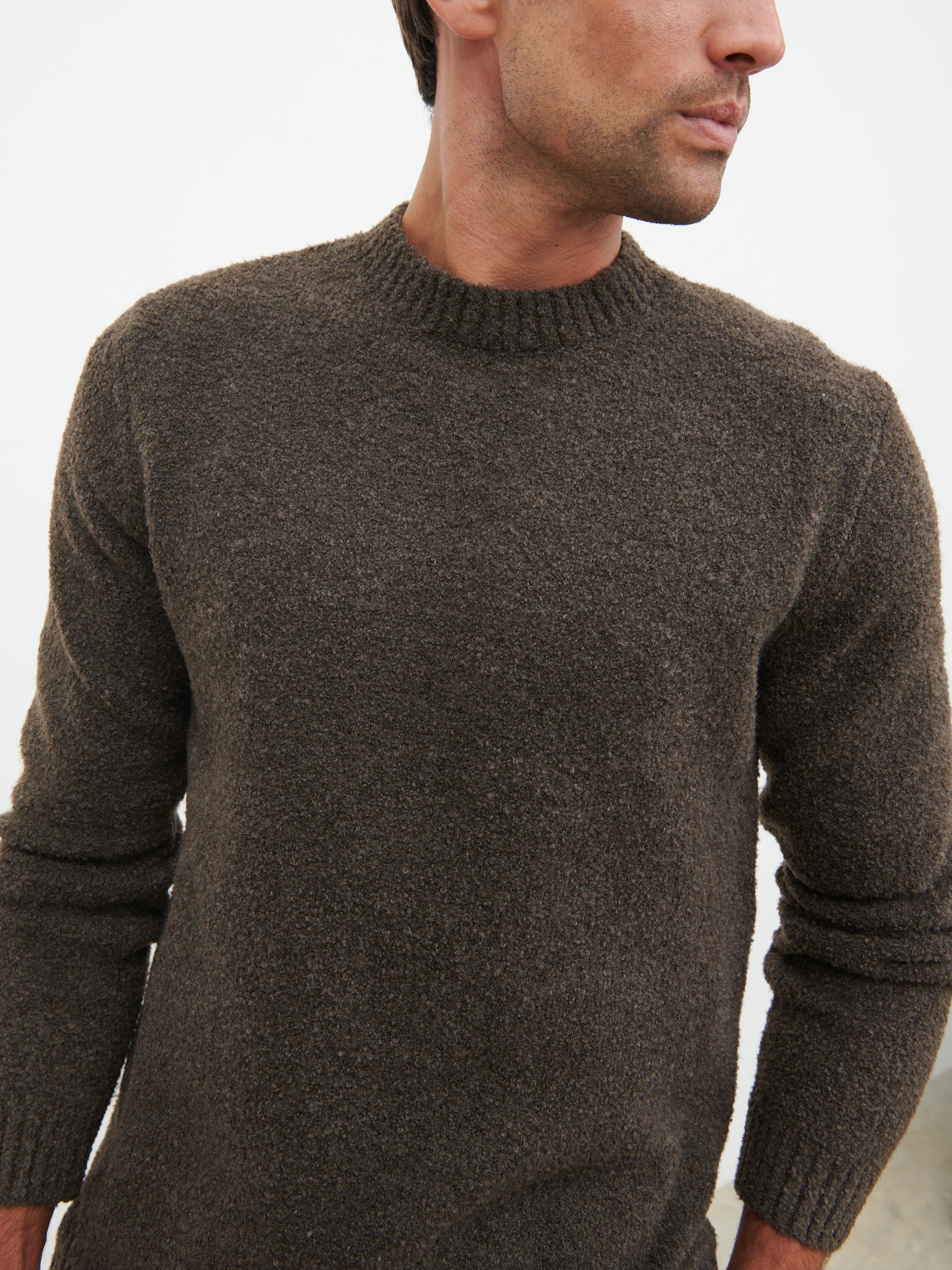 Cameron Crew Neck Jumper - Bark - Image 5