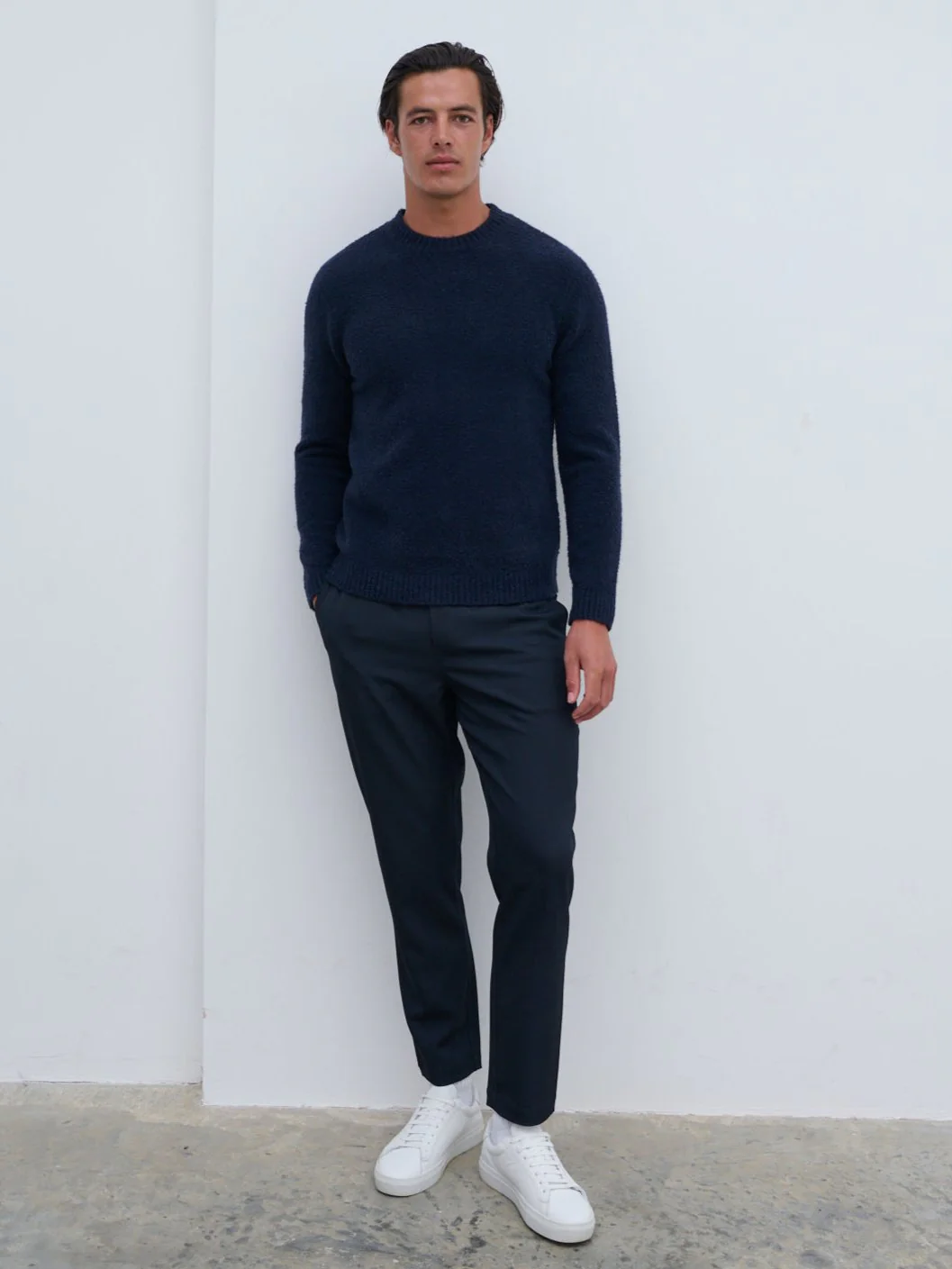 Cameron Crew Neck Jumper - Navy - Image 4