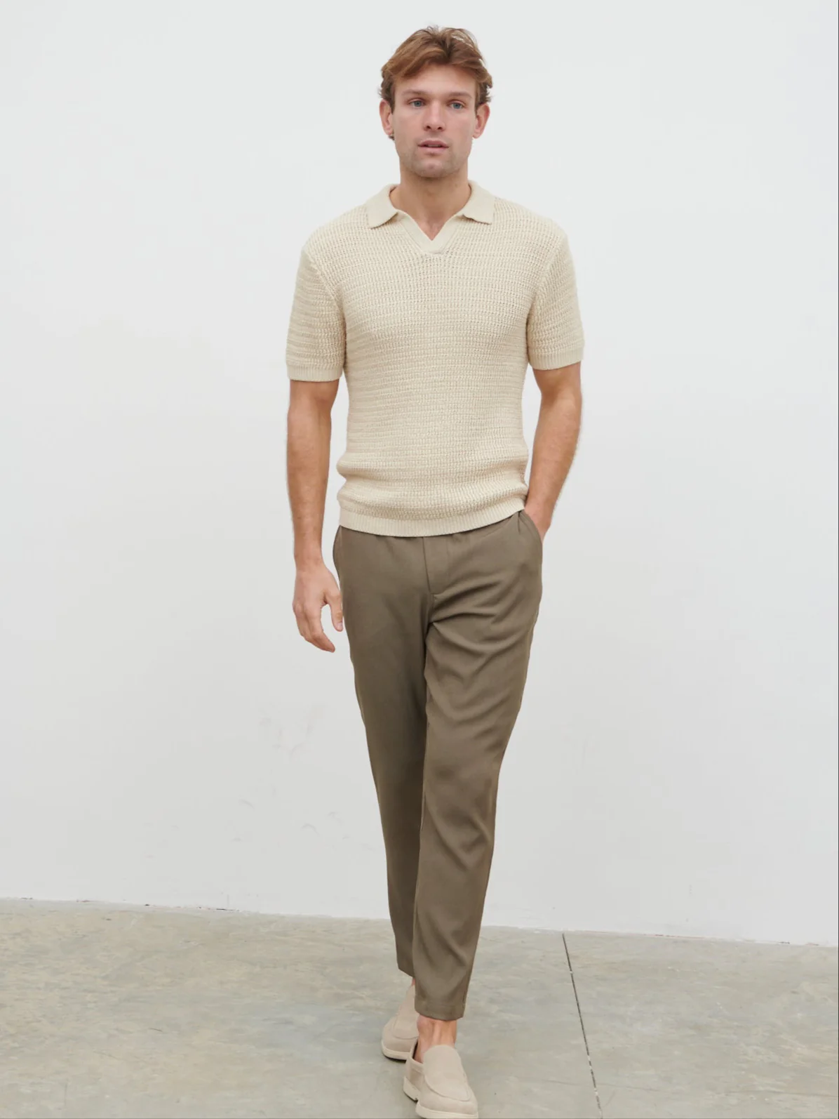Charles Crochet Polo - Stone - Image 7