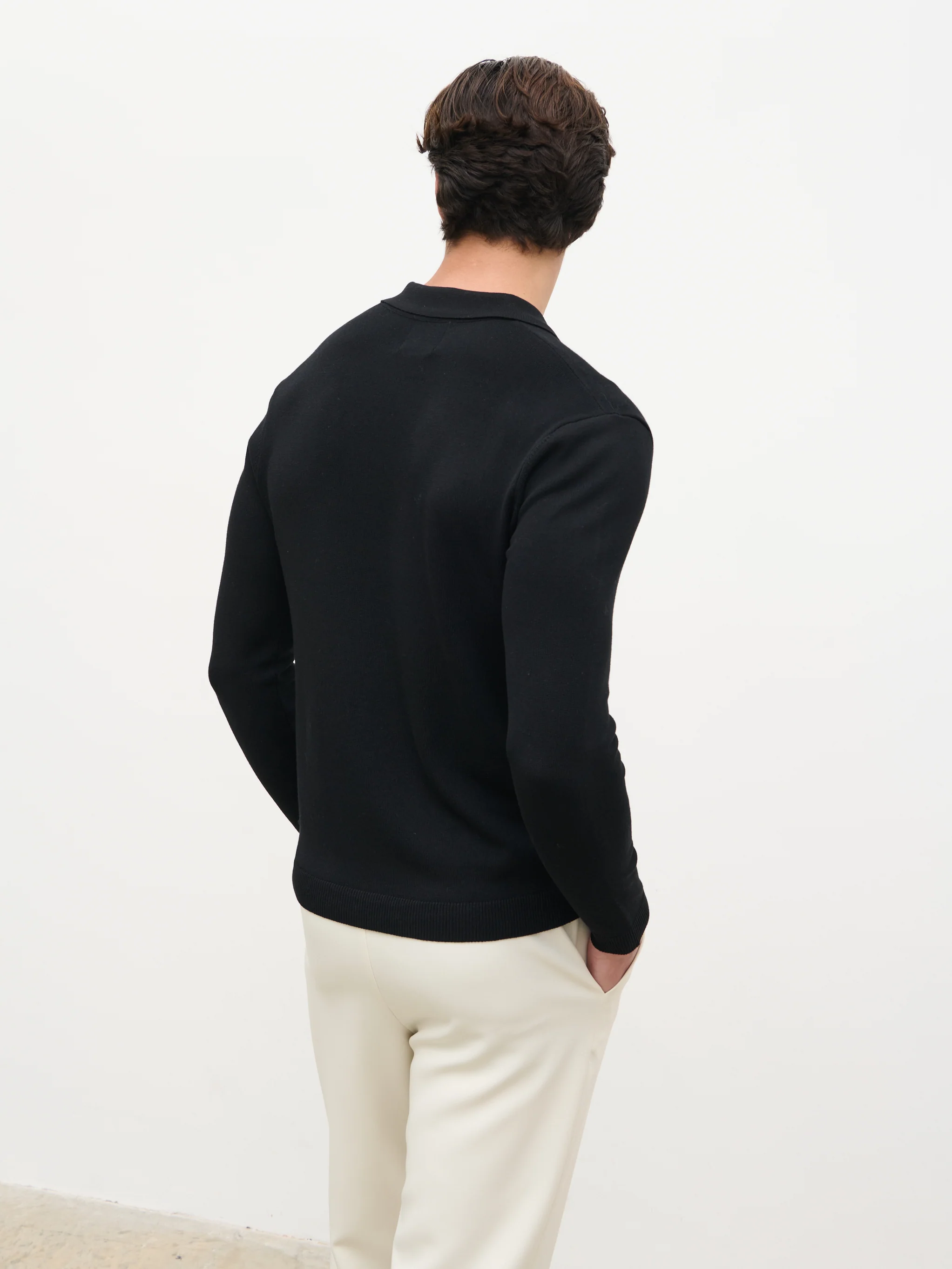 Conrad Tailored Knit Shirt - Black - Image 7