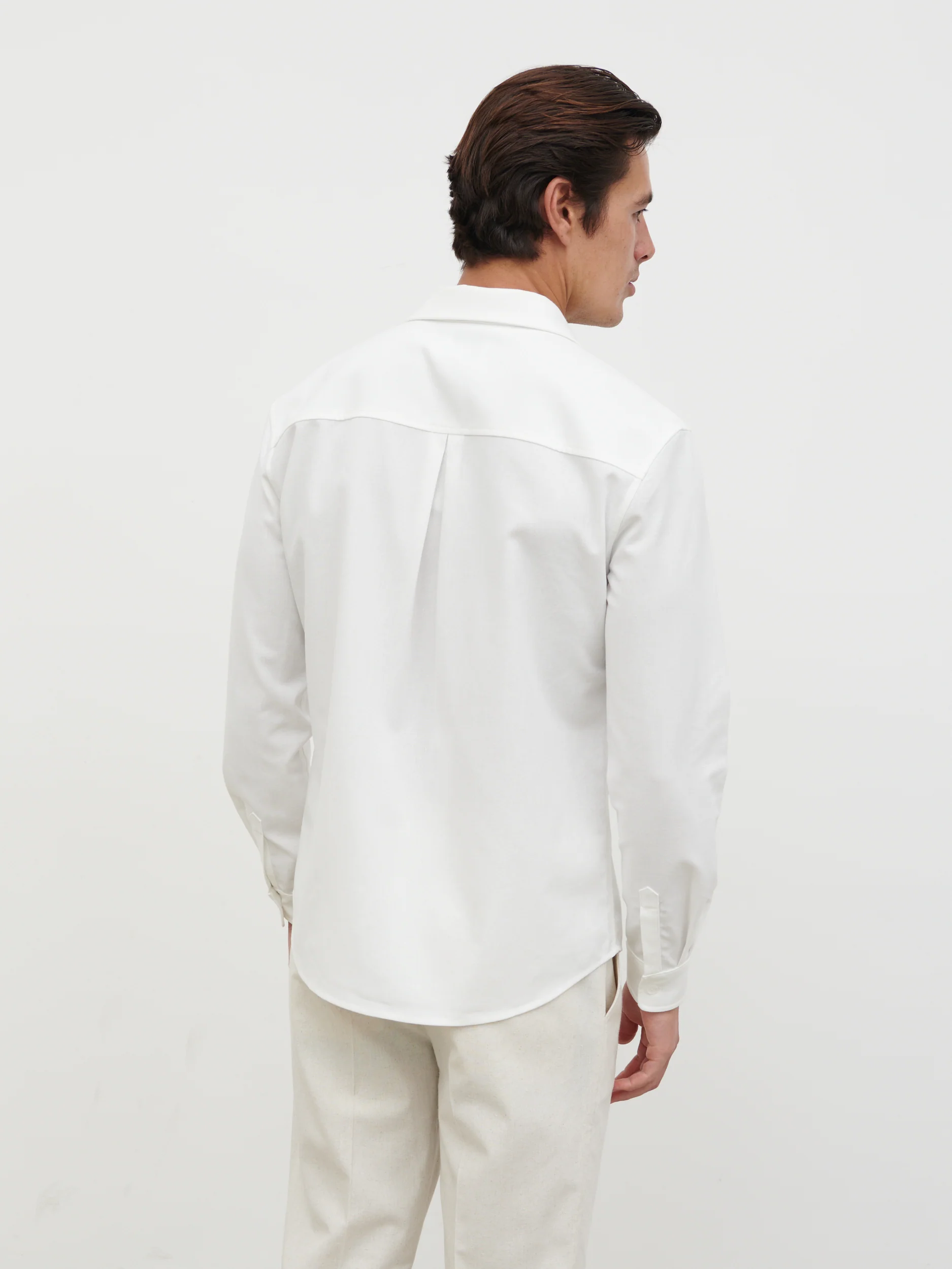 Easton Long Sleeve Shirt - White - Image 6
