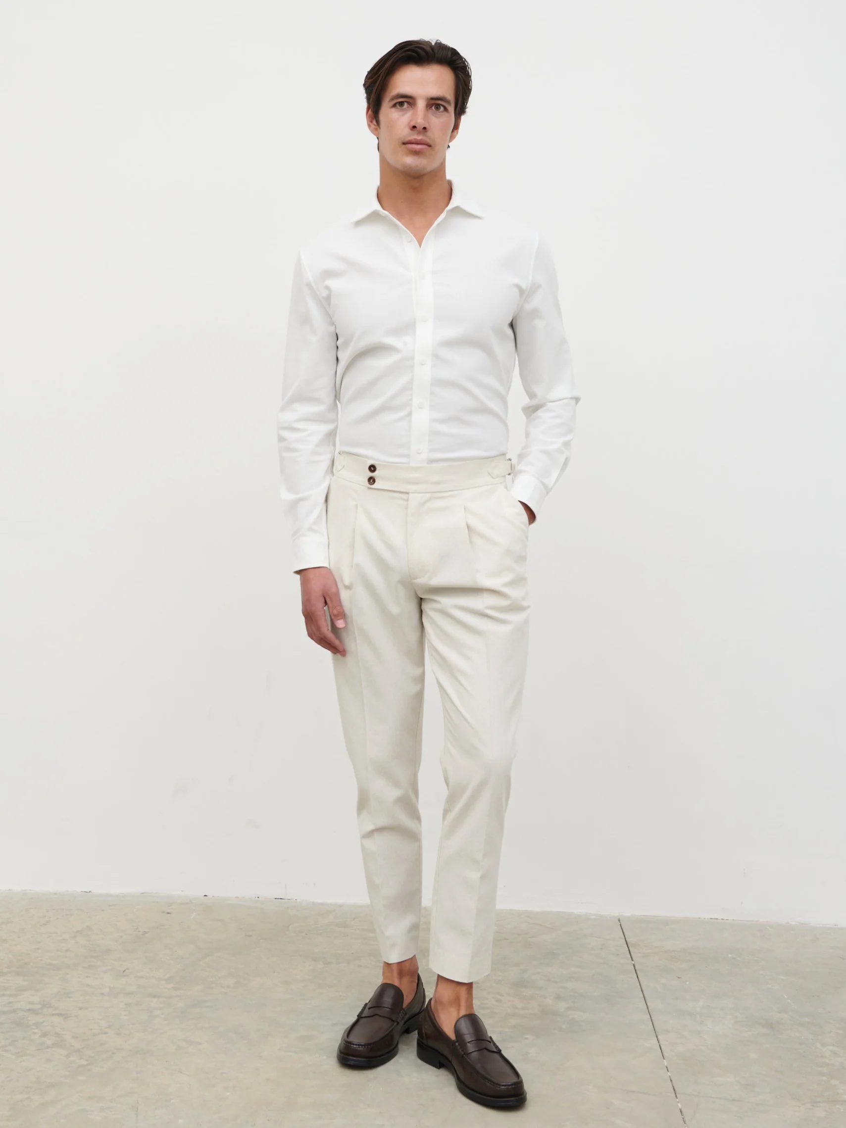 Easton Long Sleeve Shirt - White - Image 7