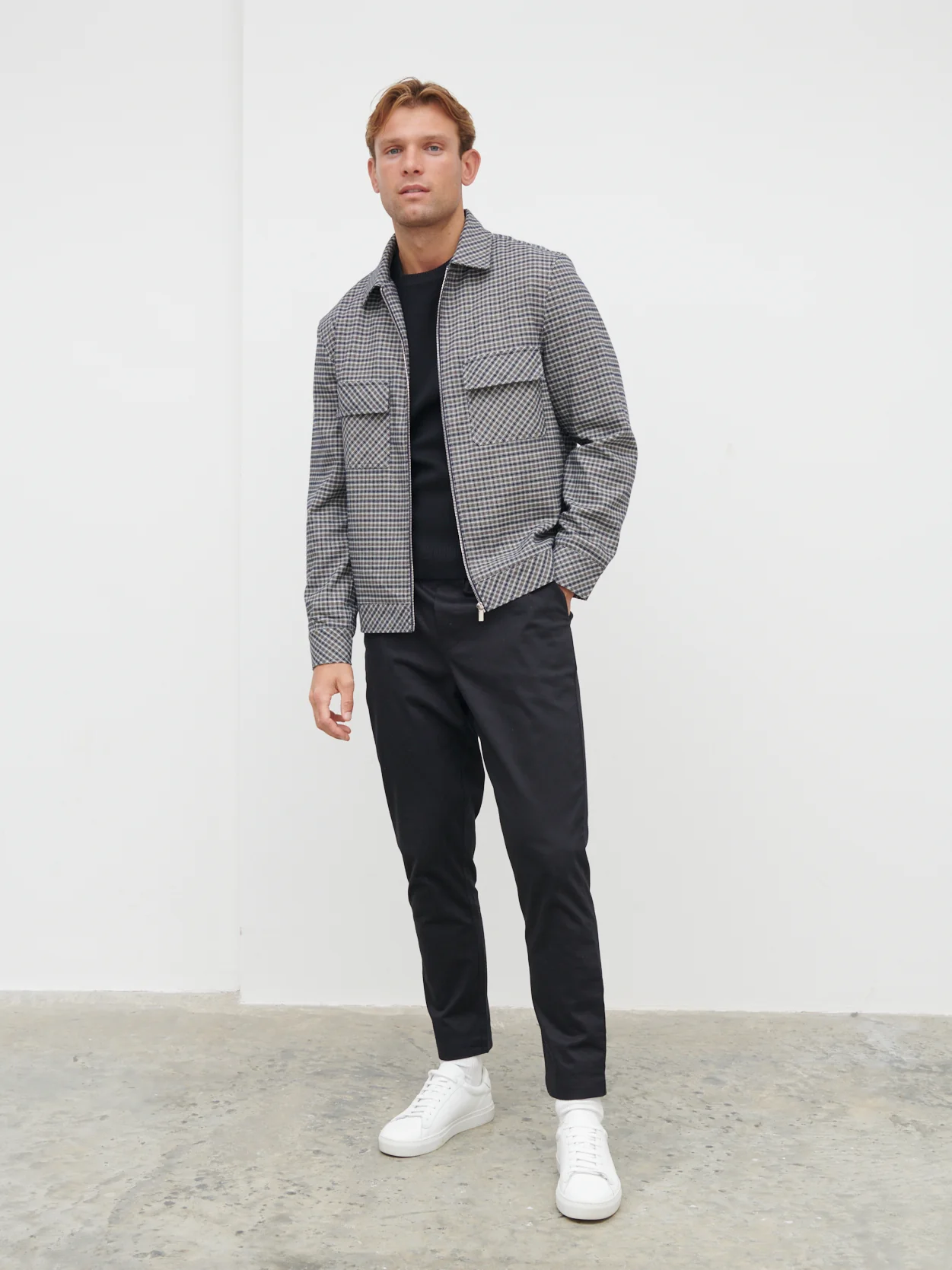 Fletcher Tweed Jacket - Navy Check - Image 4