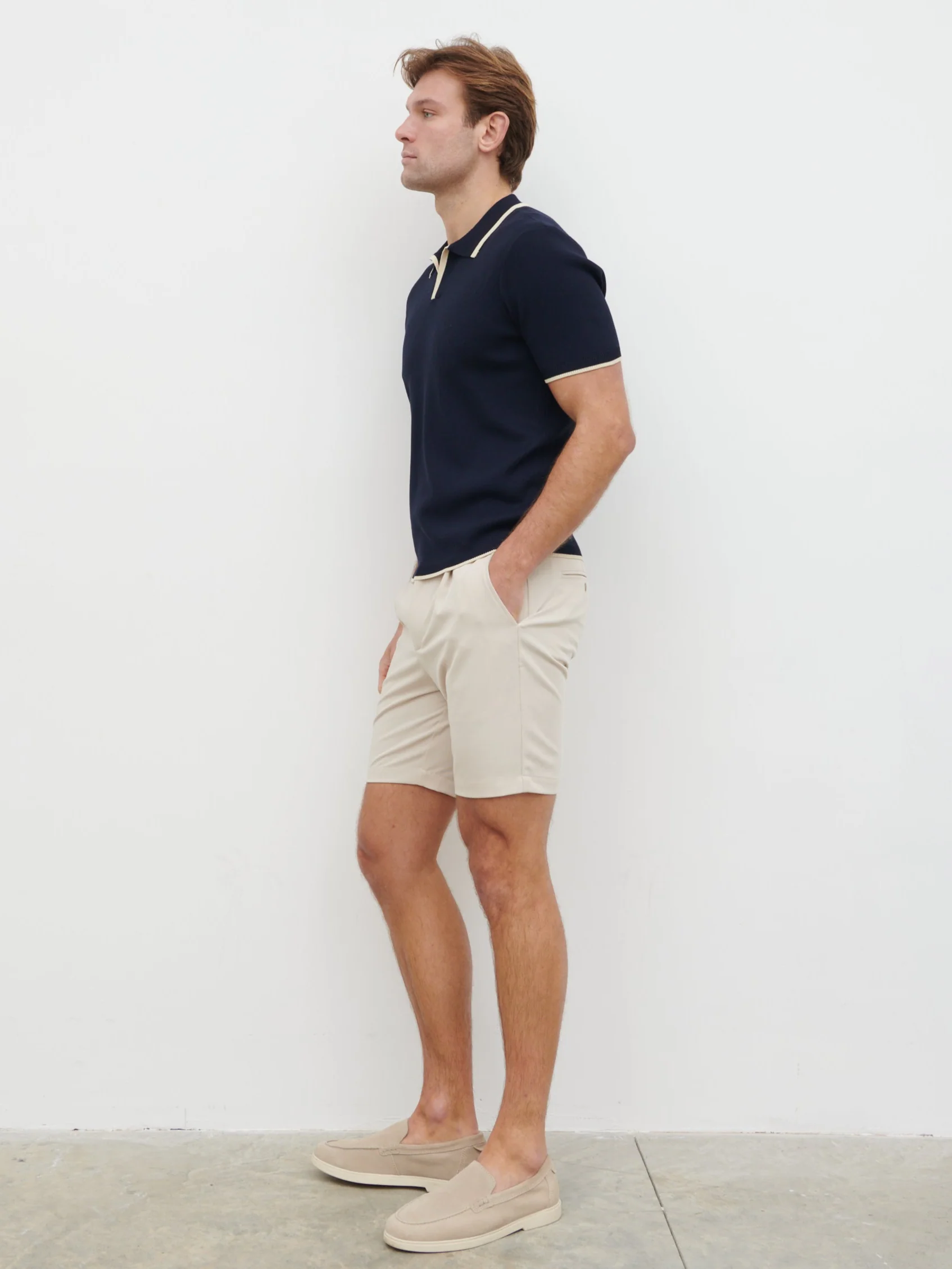 Freddie Smart Shorts - Stone - Image 3
