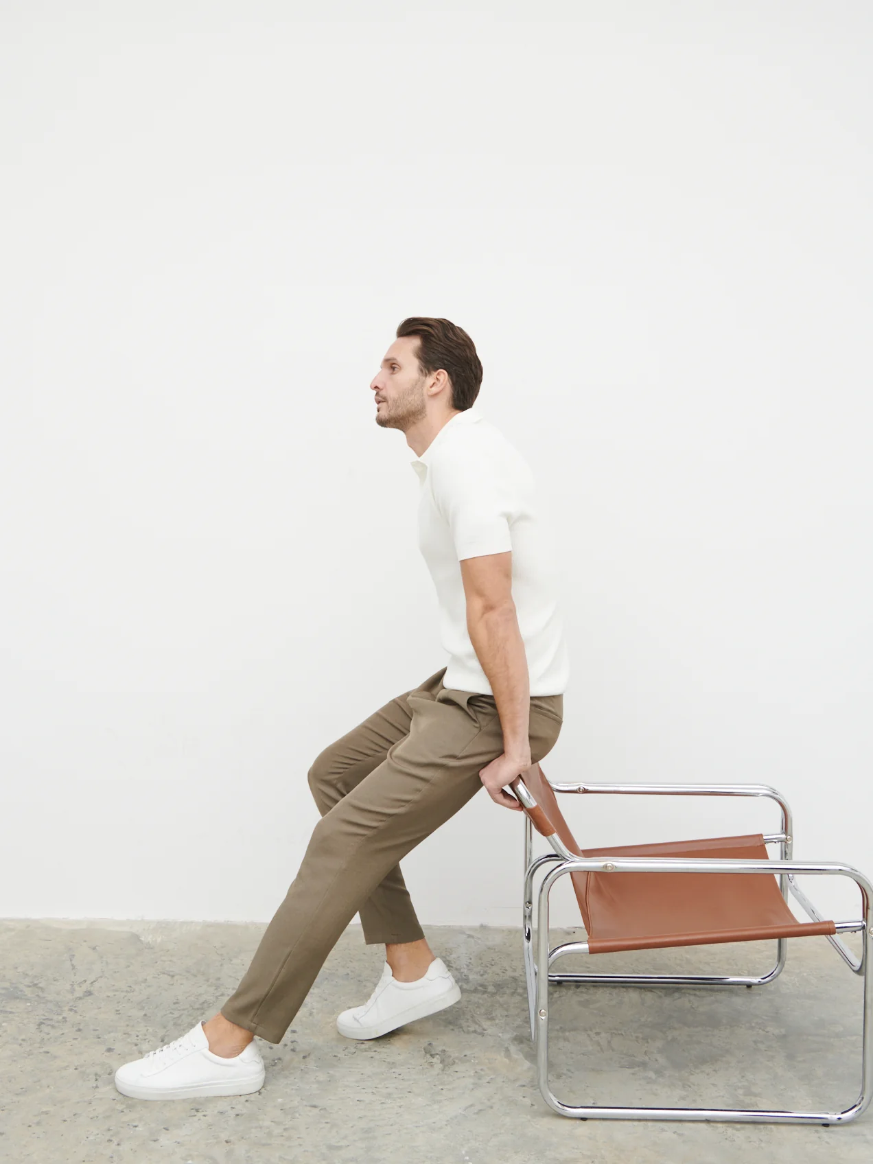 Henry Tailored Trouser - Dark Olive Grey - Image 4
