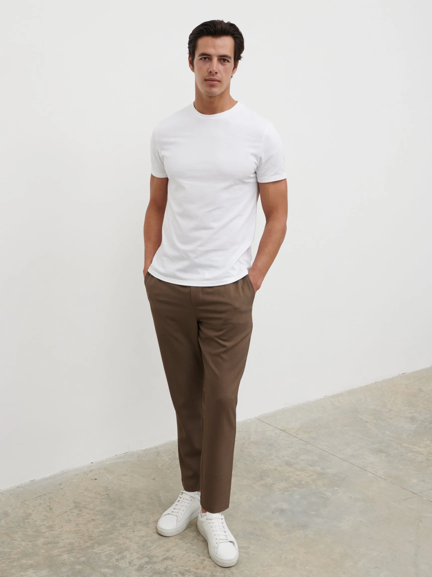 Hudson Drawstring Trousers - Olive - Image 4