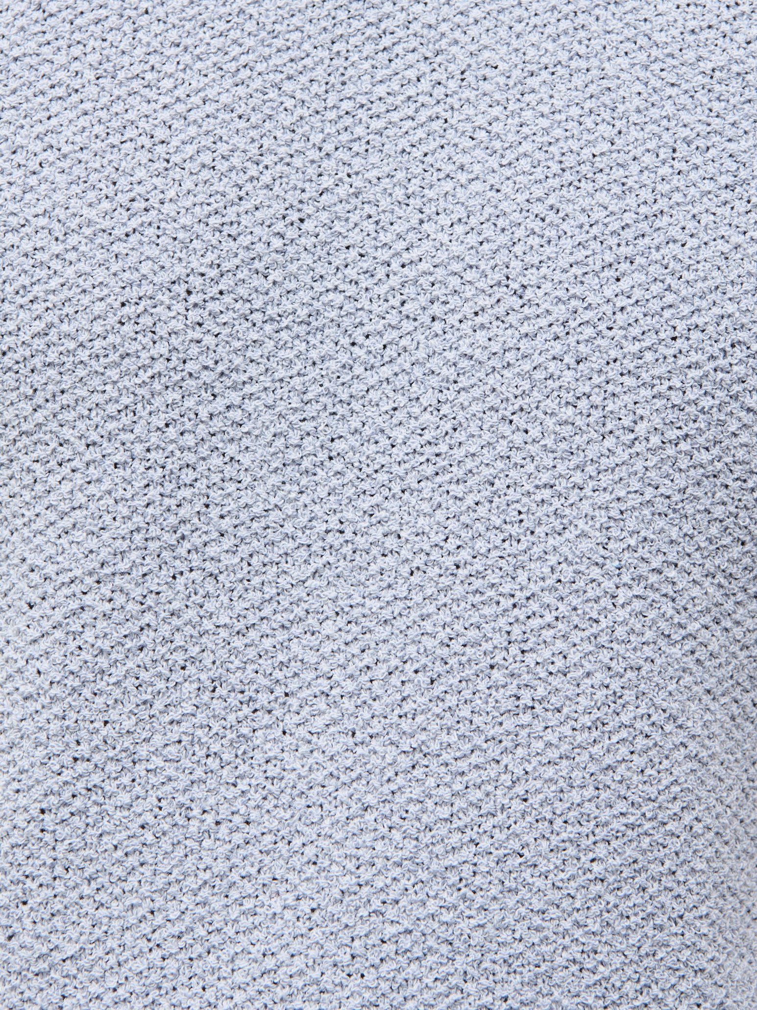 Hugo Oversized Open Collar Knit Polo - Blue and White - Image 5