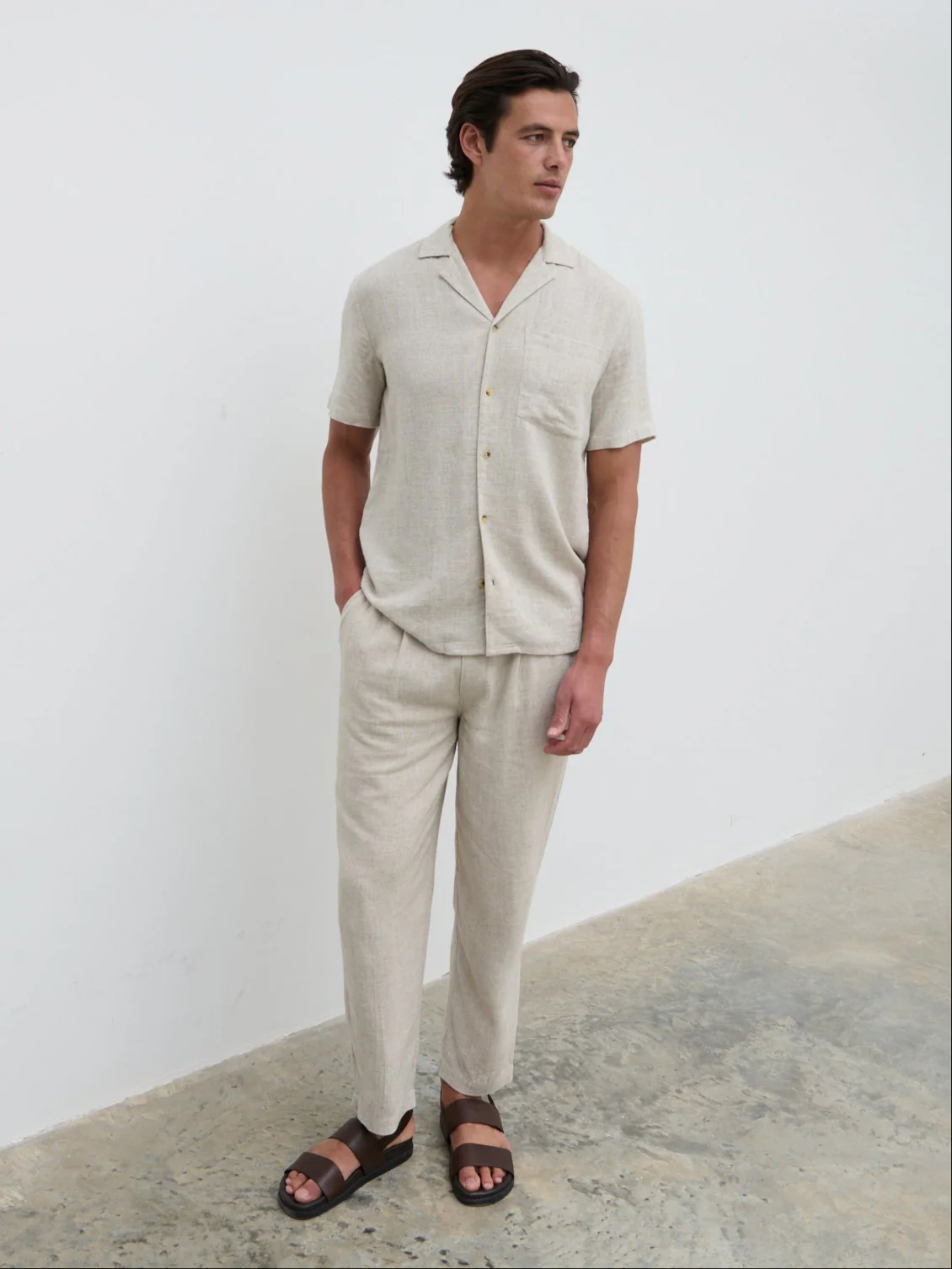 Jenson Linen Trousers - Natural - Image 4