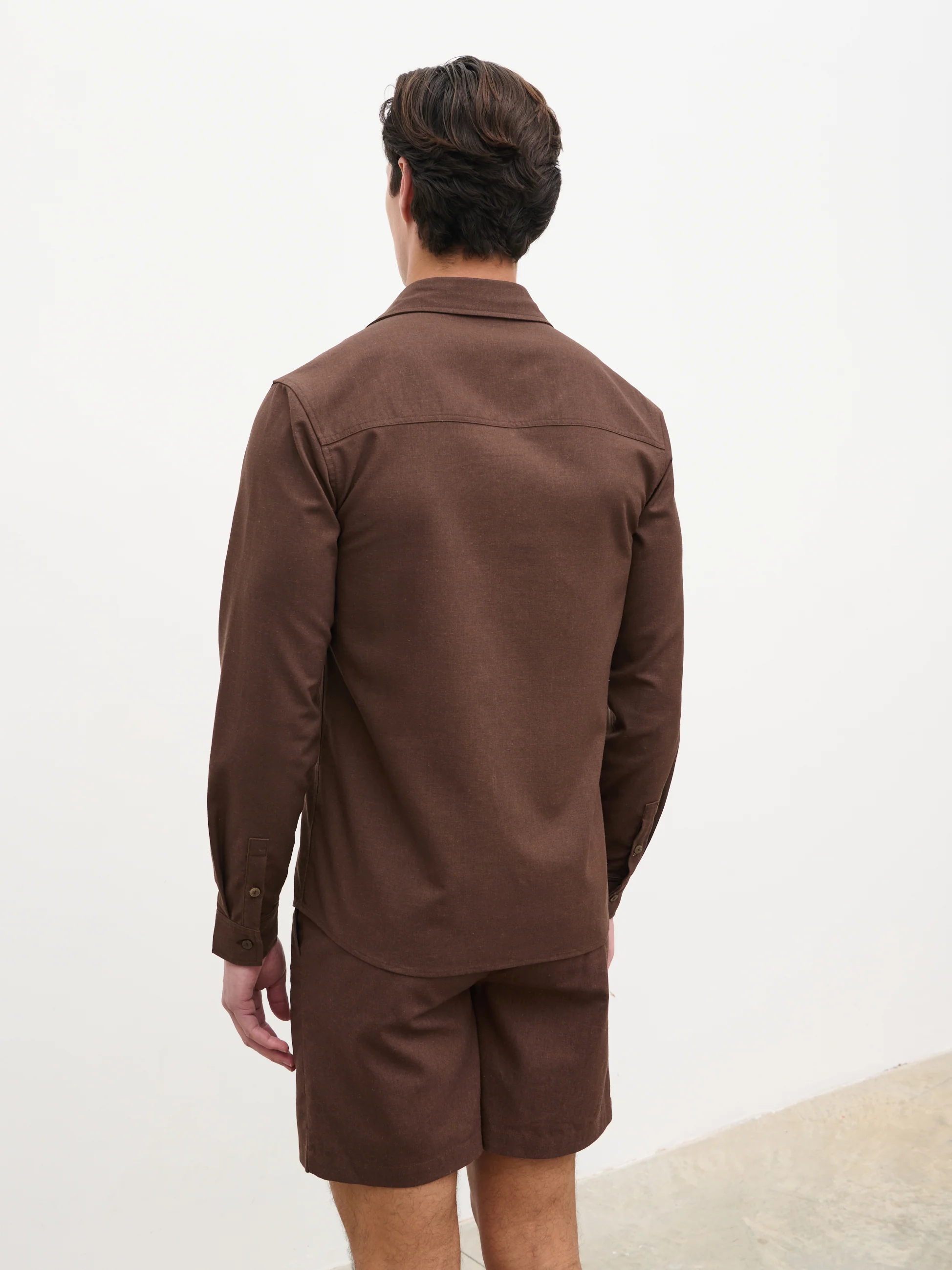 Josh Smart Linen Shorts - Brown - Image 5