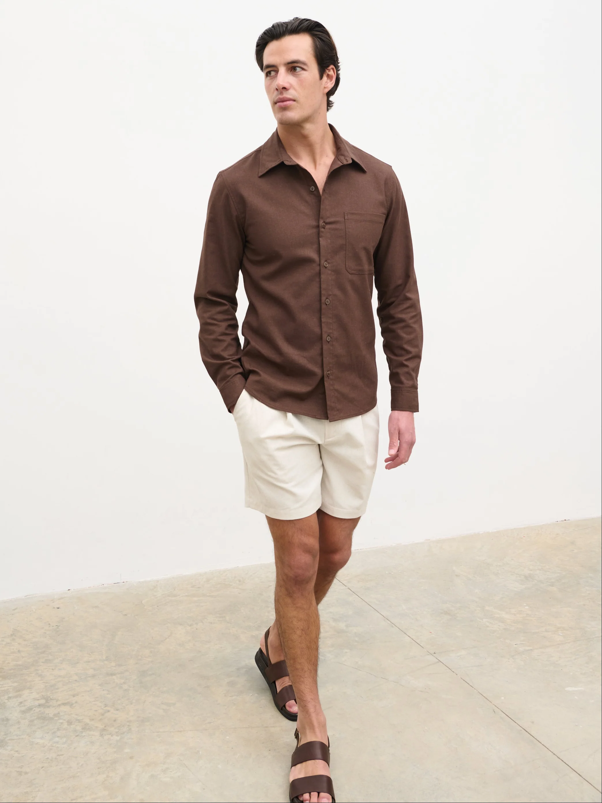 Josh Smart Linen Shorts - Natural - Image 5