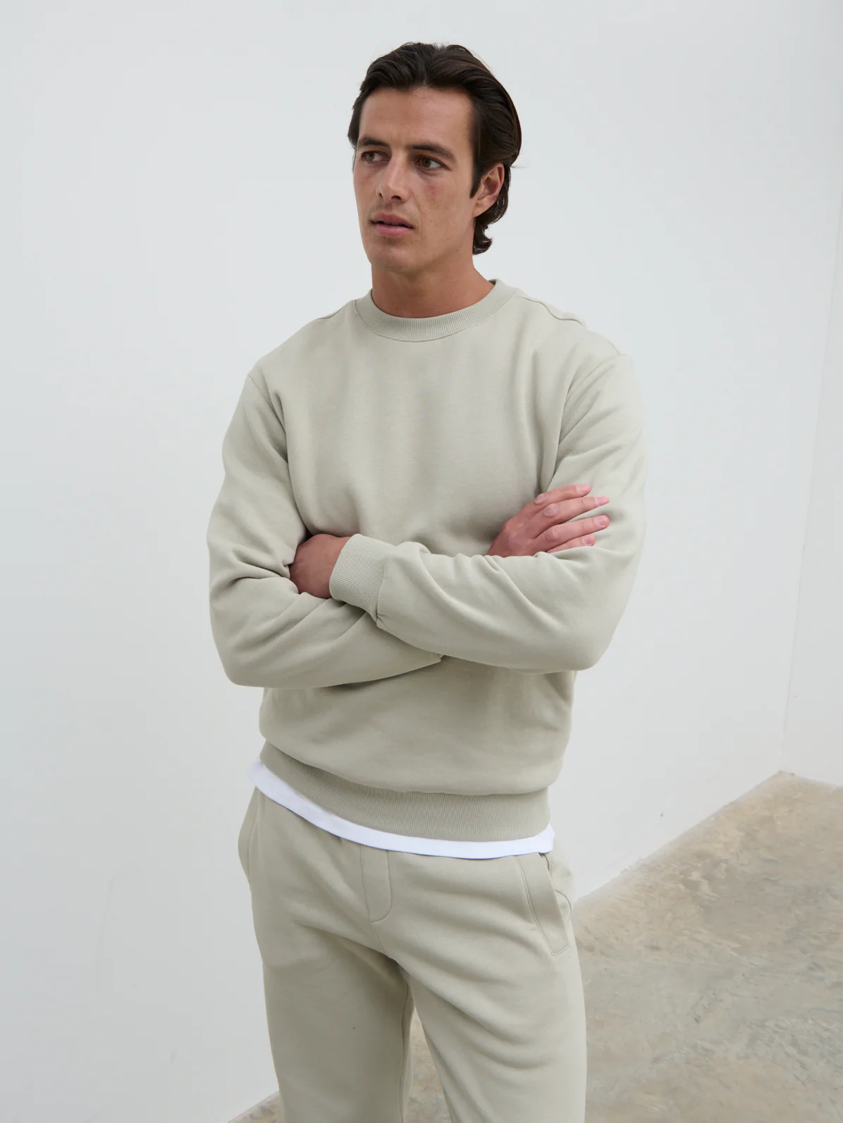 Joshua Cotton Sweatshirt - Dark Stone - Image 4
