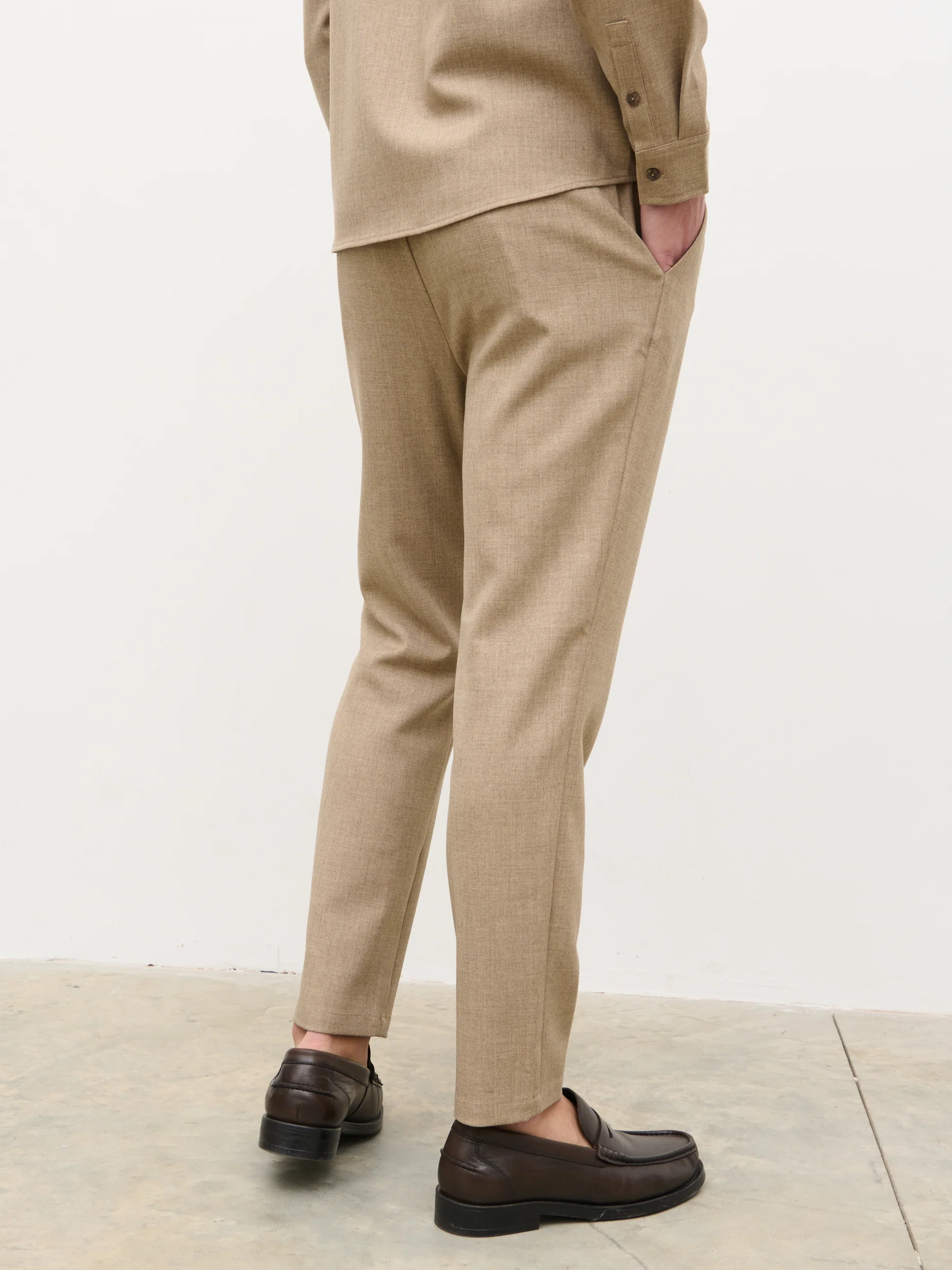 Julian Smart Trousers - Greige - Image 6