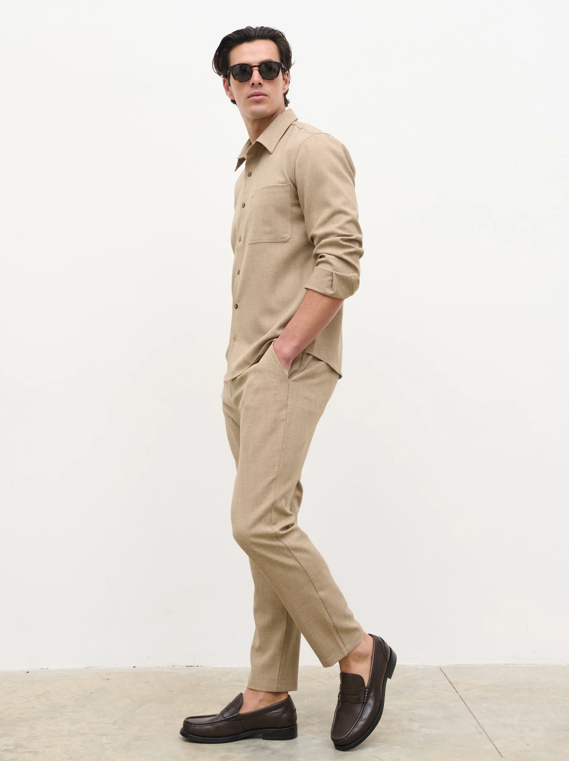 Julian Tailored Shirt - Greige - Image 4