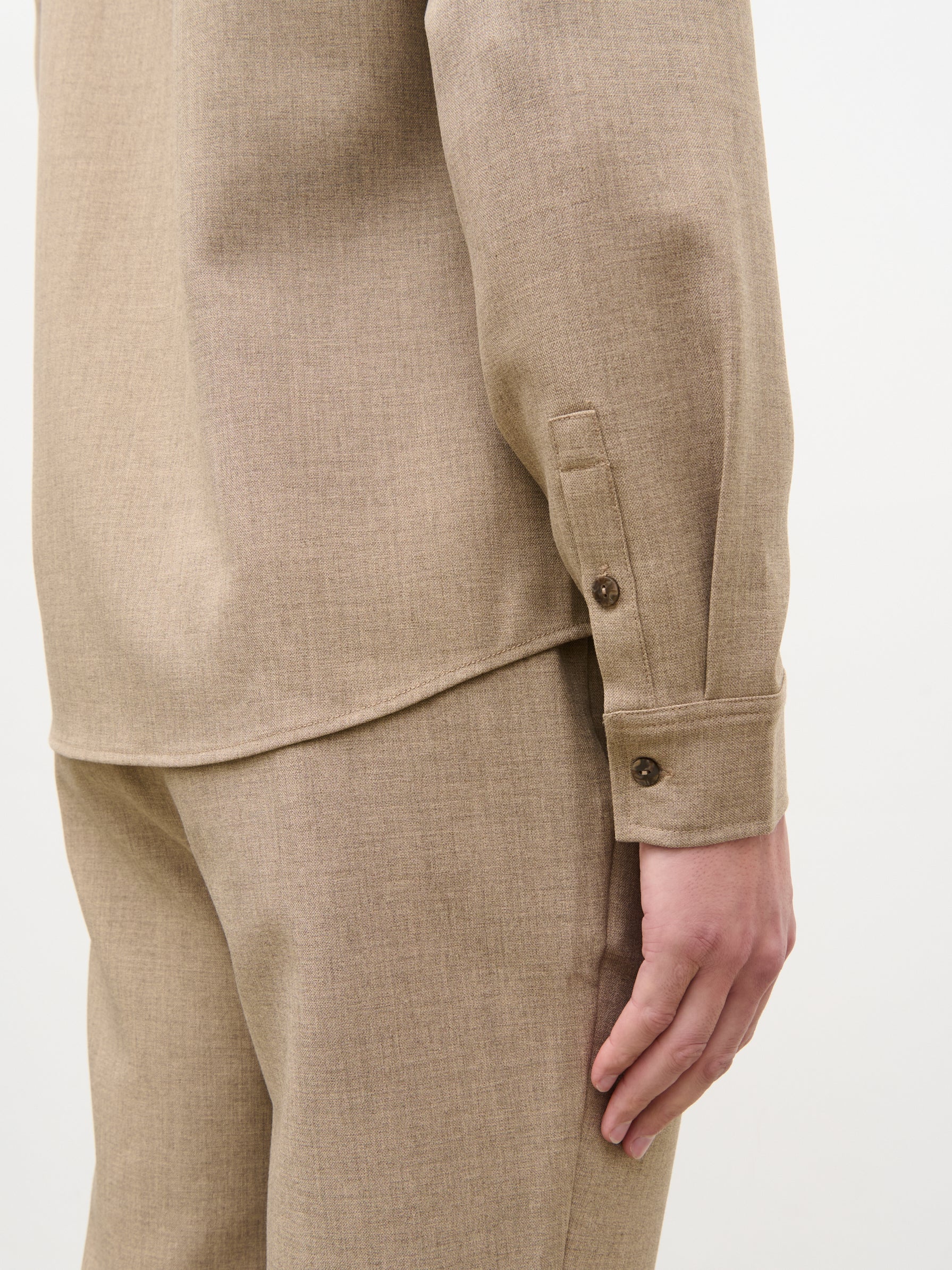 Julian Tailored Shirt - Greige - Image 5