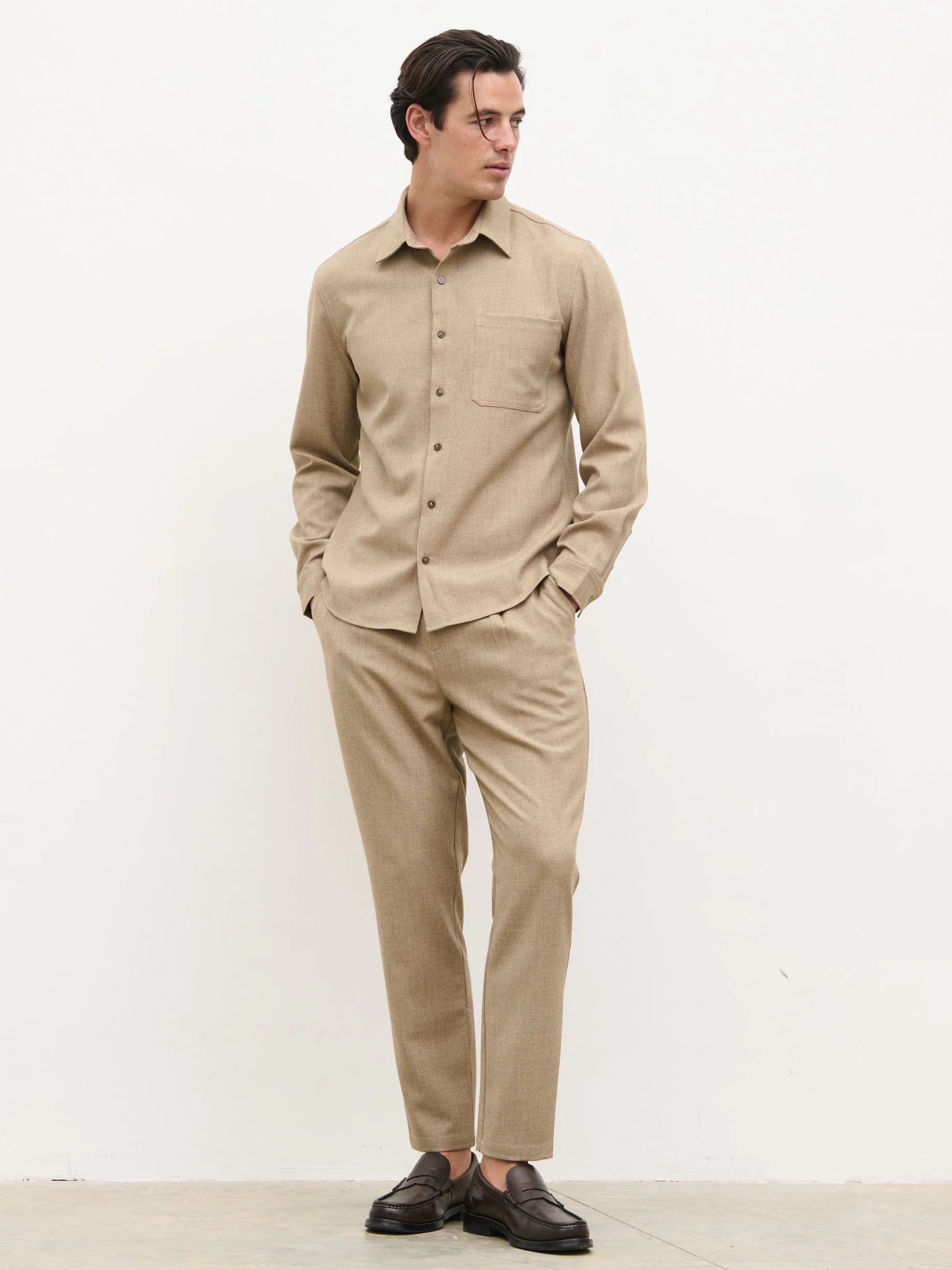 Julian Tailored Shirt - Greige - Image 6