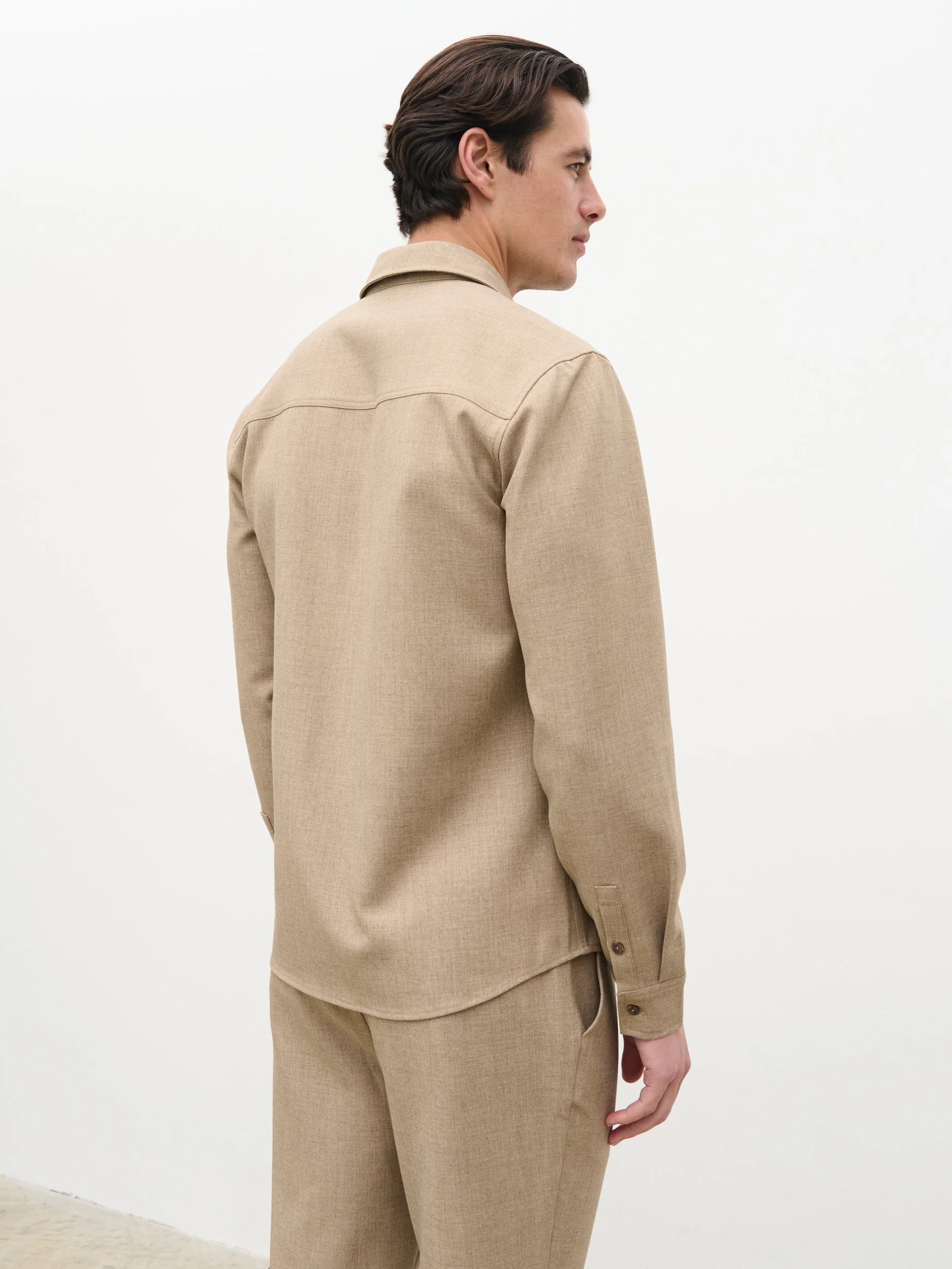 Julian Tailored Shirt - Greige - Image 8