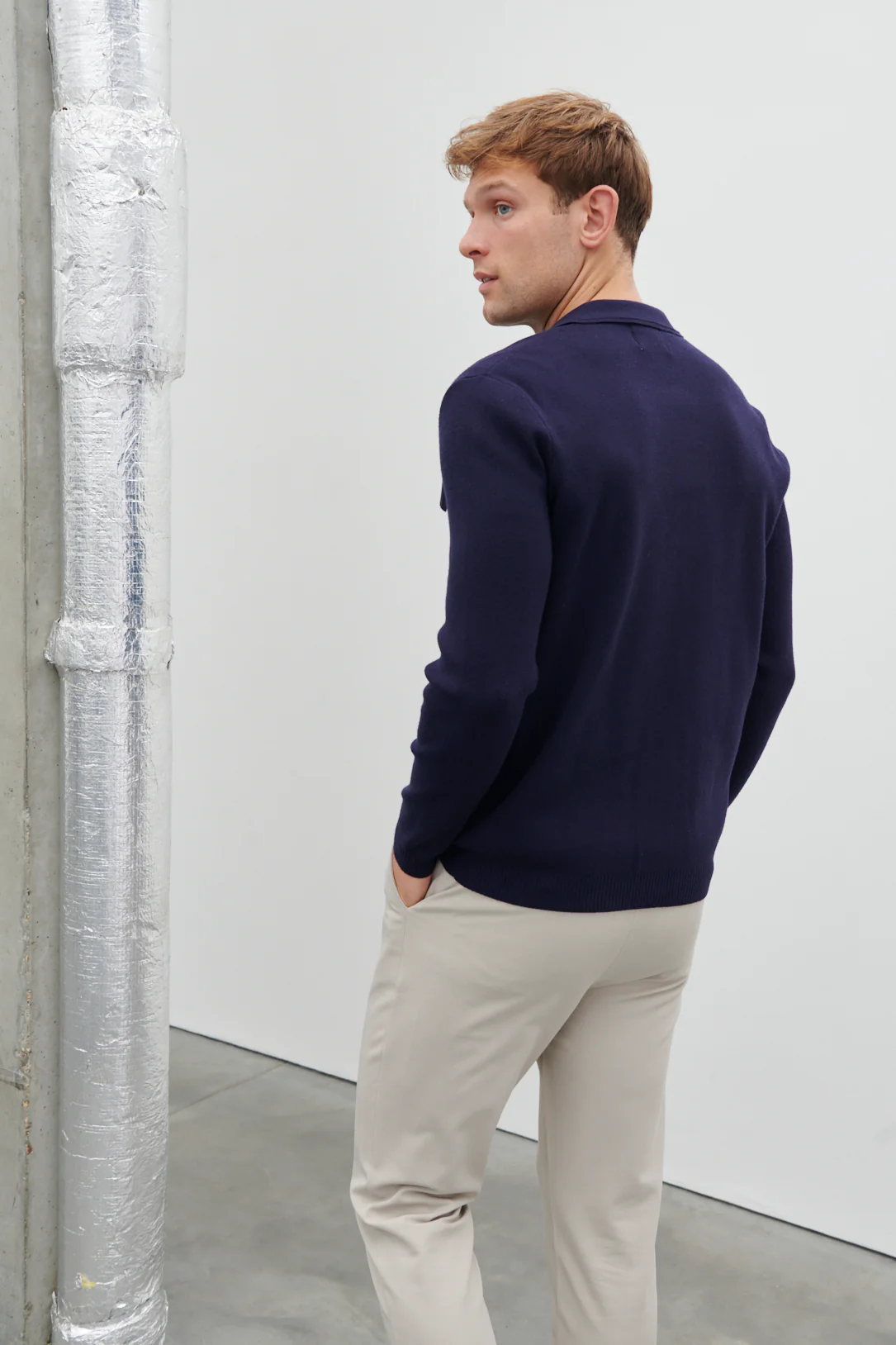 Koen Knitted Shirt - Navy - Image 4