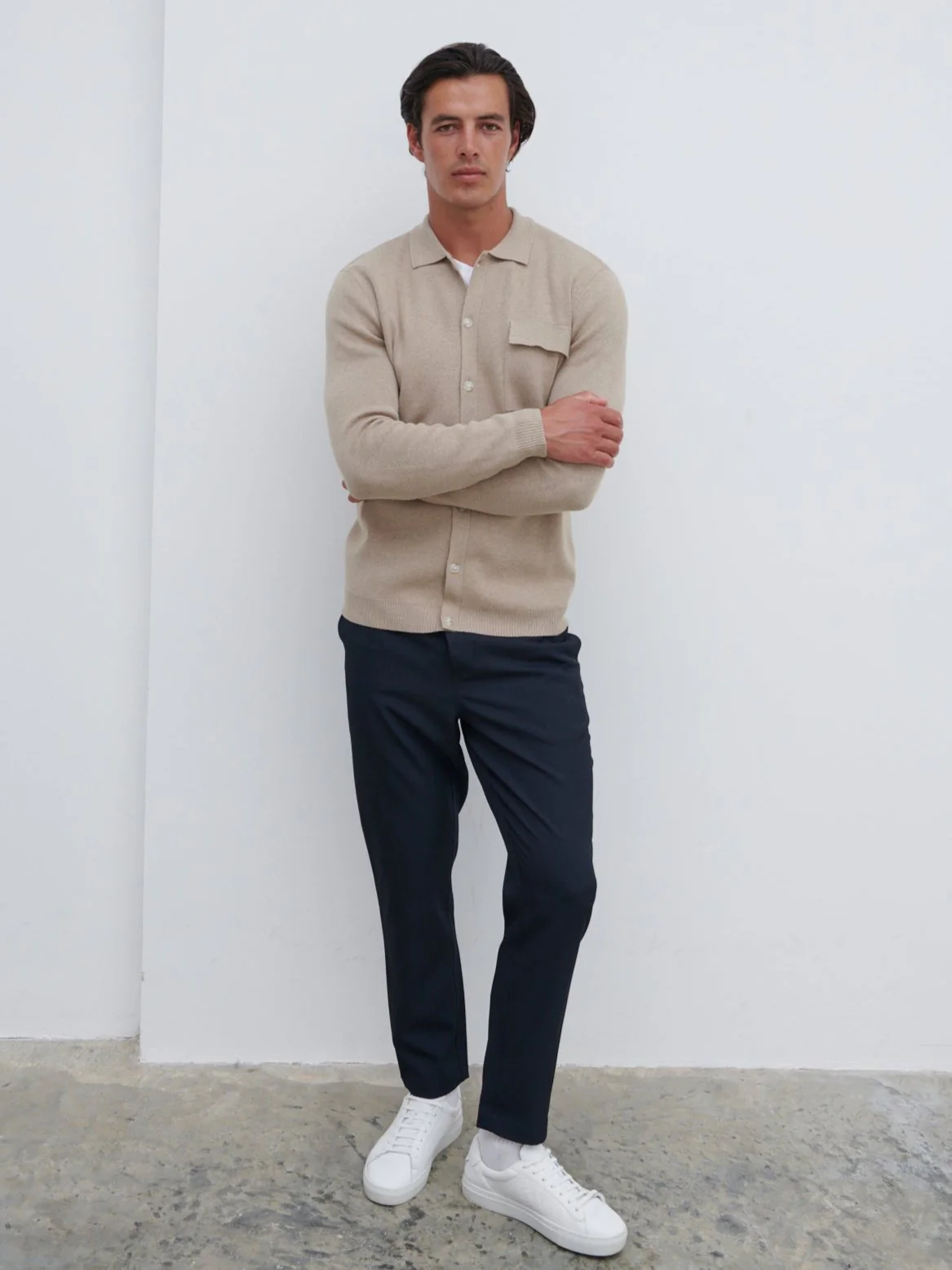 Koen Knitted Shirt - Oatmeal - Image 4