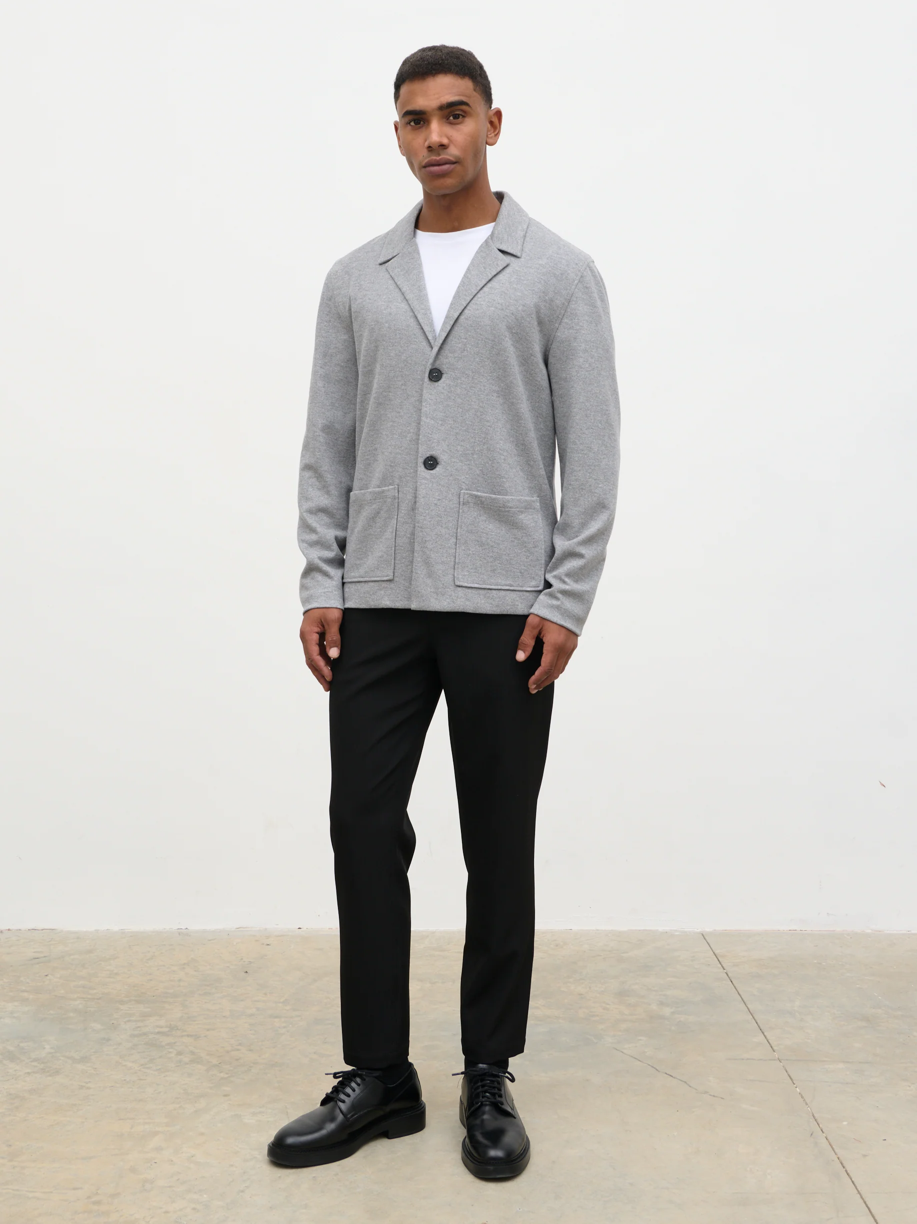 Leo Casual Blazer - Grey Marl - Image 2