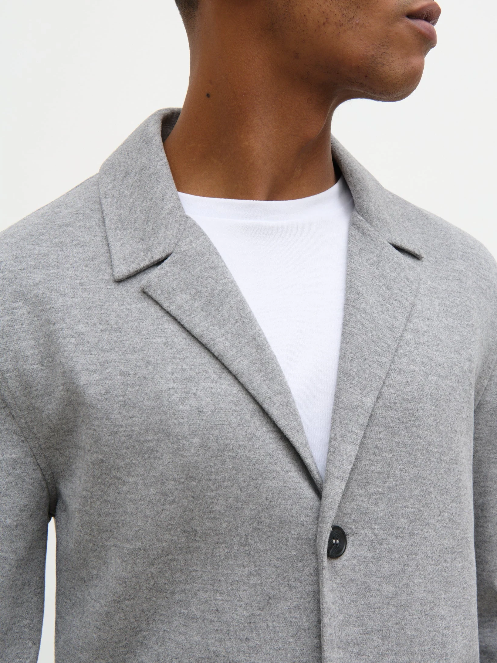 Leo Casual Blazer - Grey Marl - Image 4