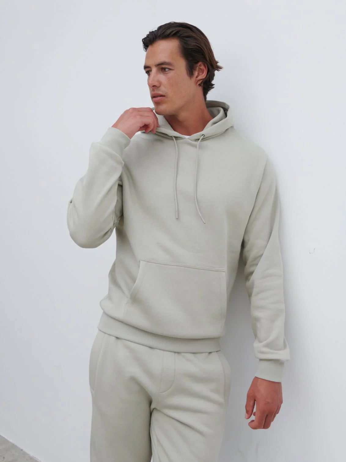 Leo Relaxed Cotton Hoodie - Dark Stone - Image 3