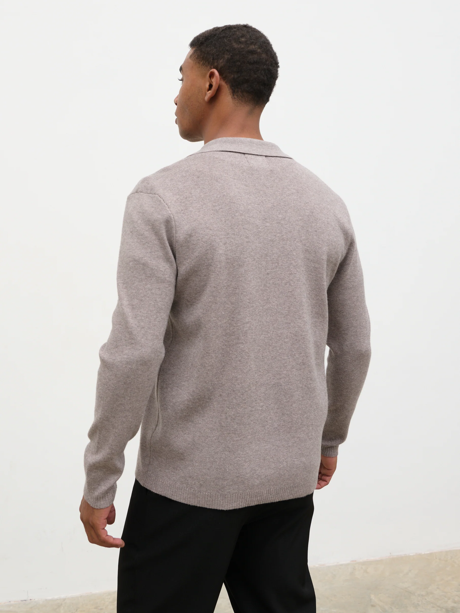 Marley Cuban Collar Knit Shirt - Mushroom - Image 7