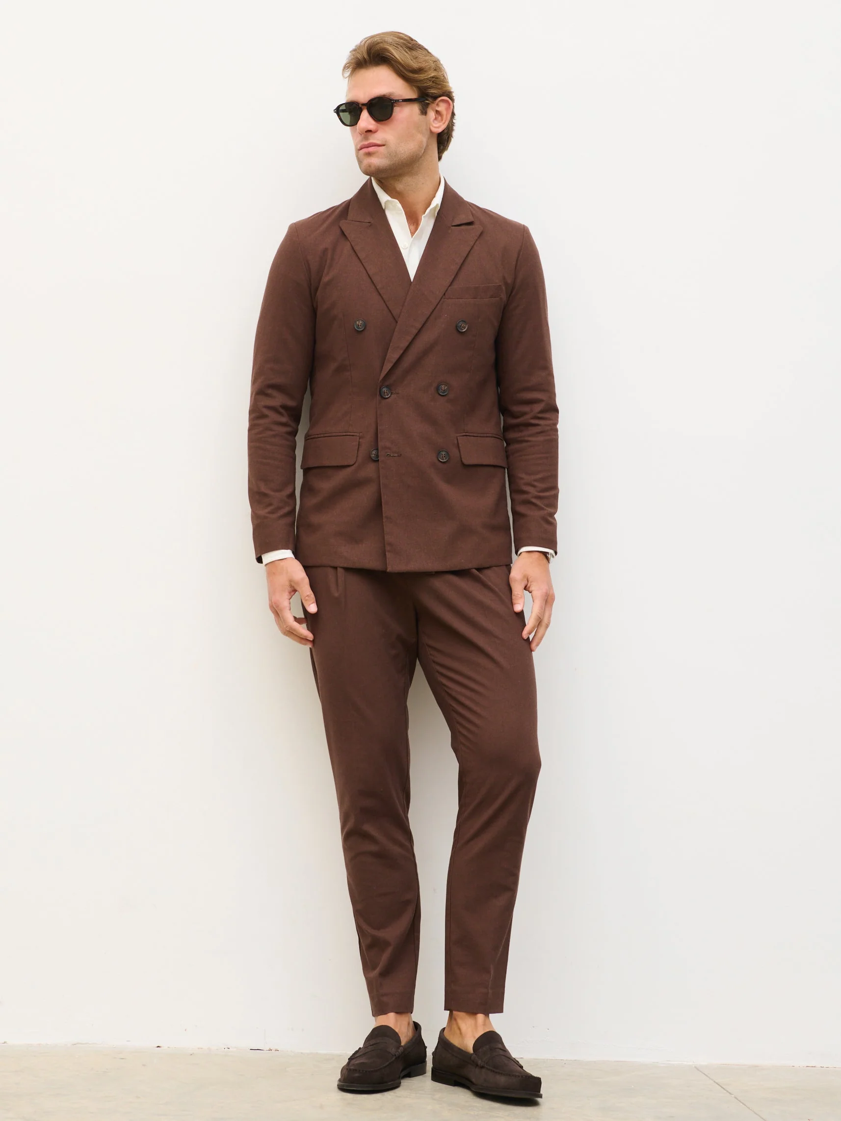 Noah Smart Trousers - Chocolate Brown - Image 2