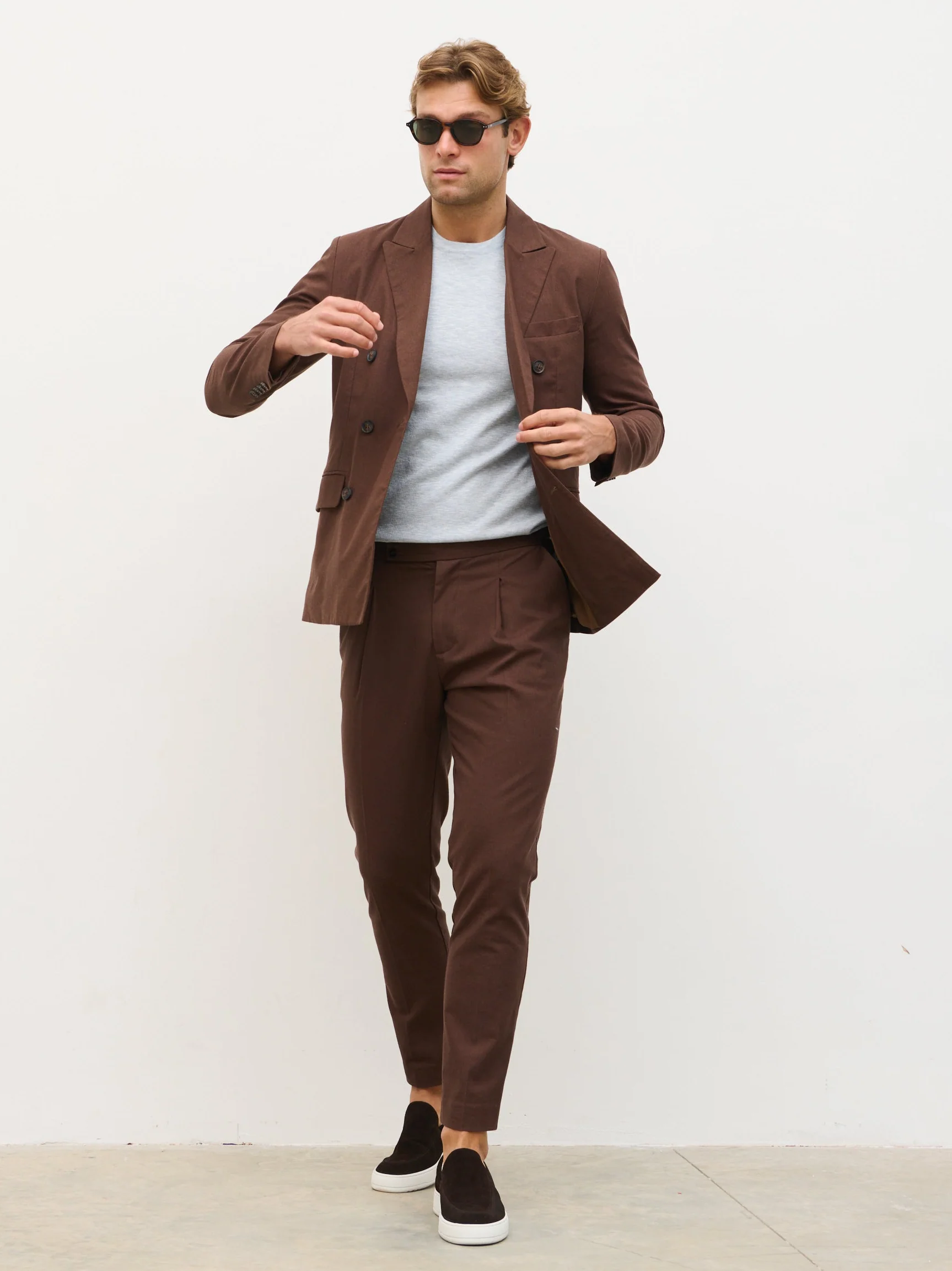 Noah Smart Trousers - Chocolate Brown - Image 3
