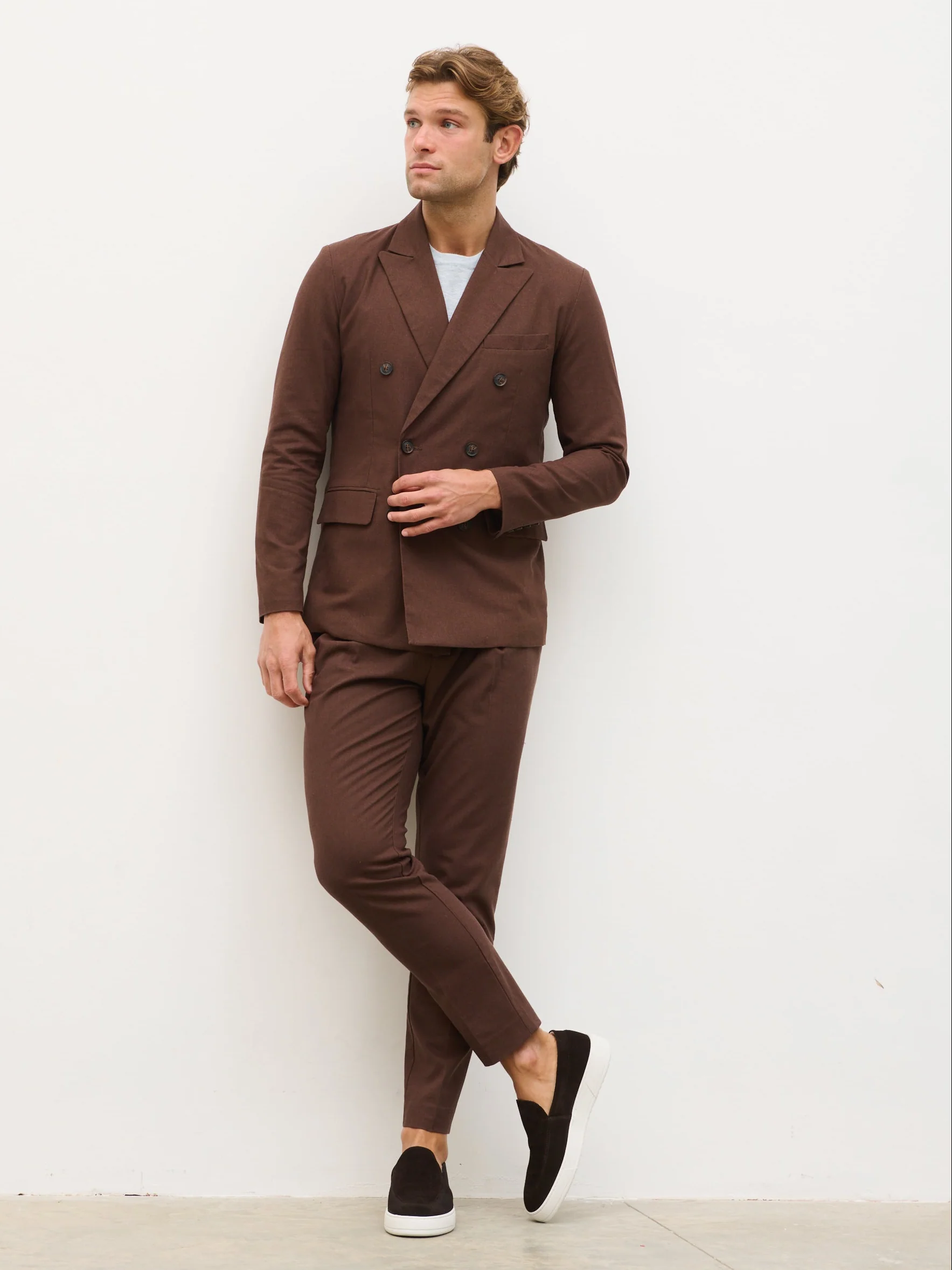 Noah Smart Trousers - Chocolate Brown - Image 4