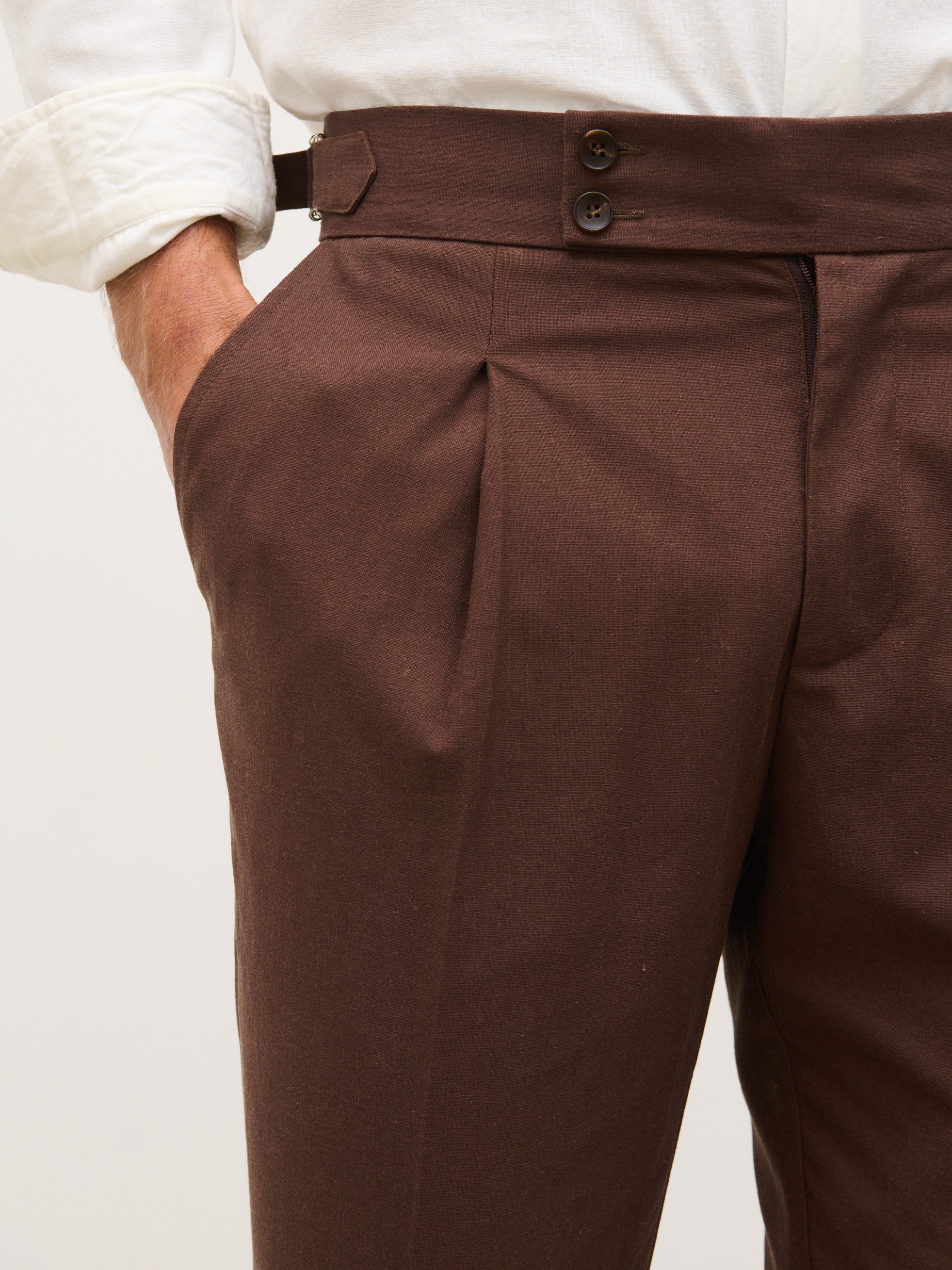 Noah Smart Trousers - Chocolate Brown - Image 7