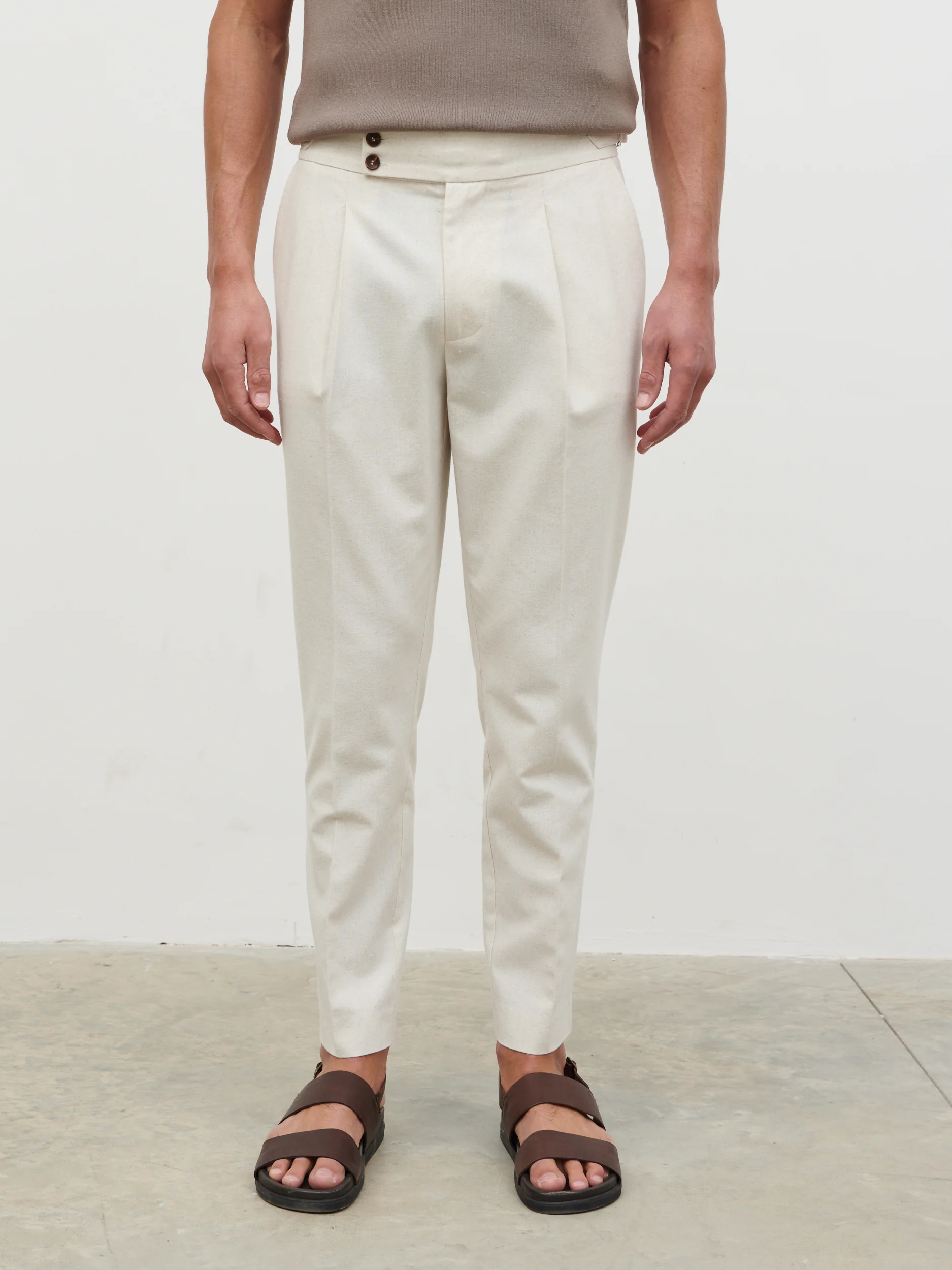 Noah Smart Trousers - Natural - Image 4