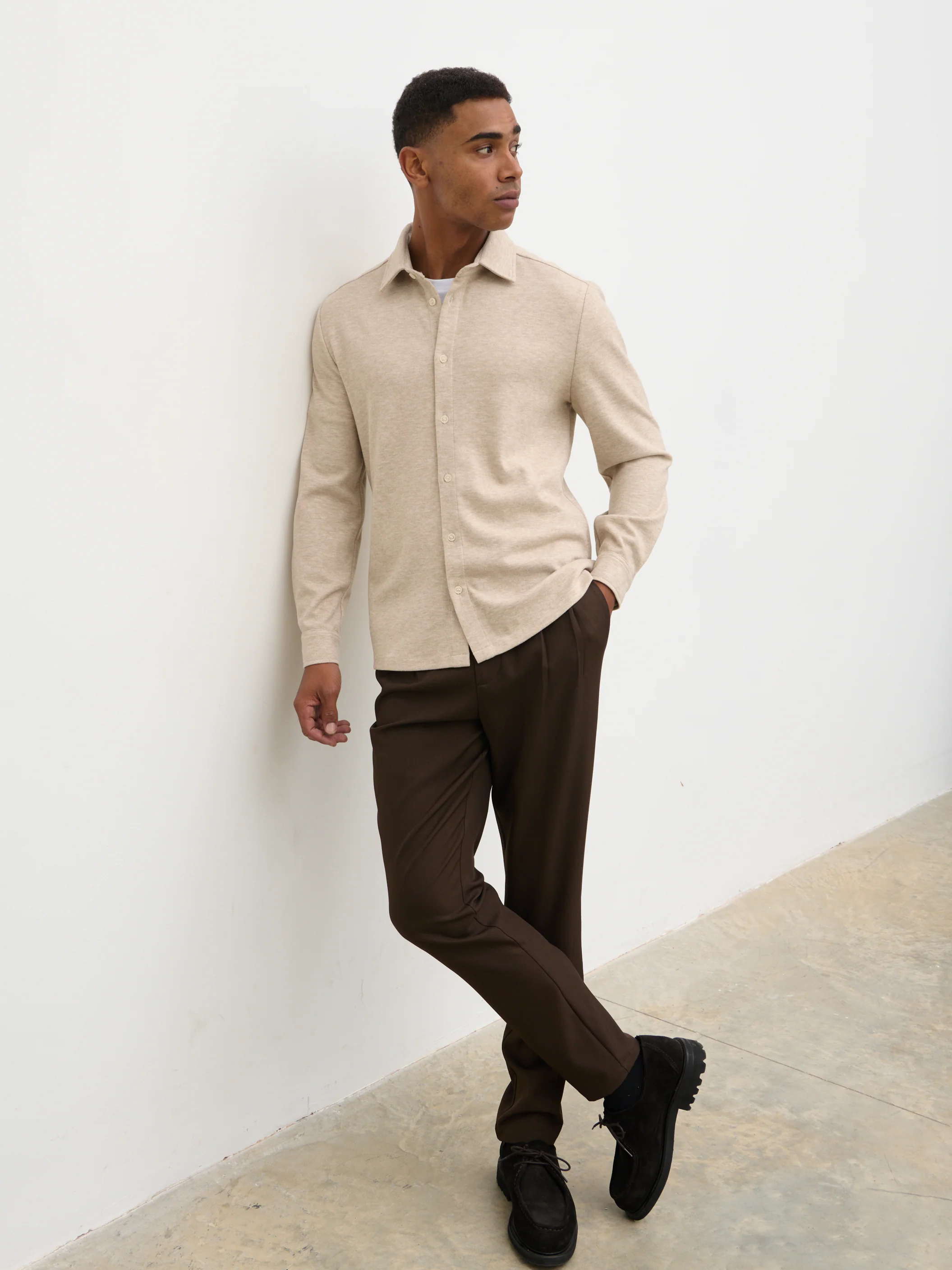 Otti Long Sleeve Shirt - Cream - Image 4