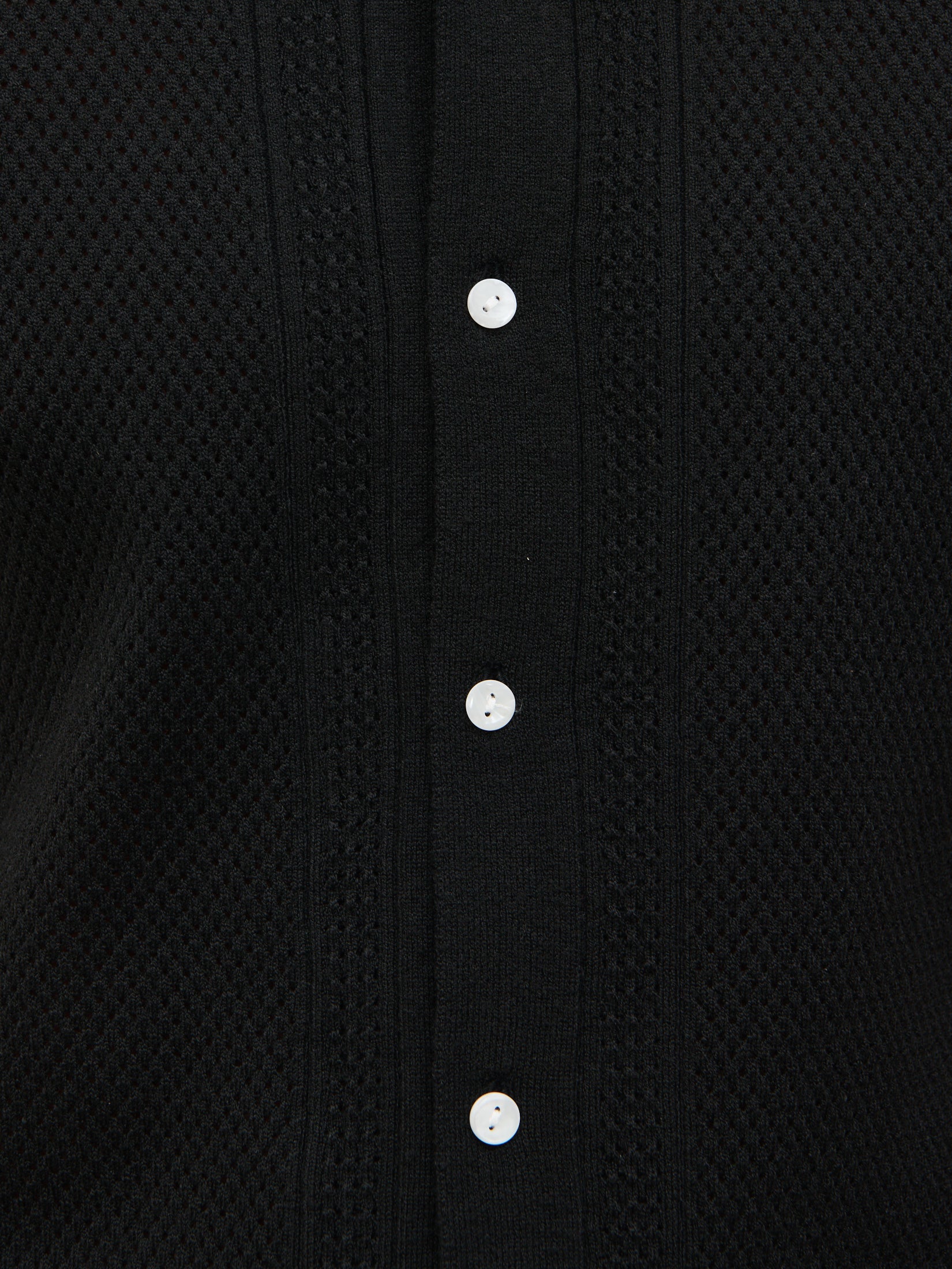 Rafael Openwork Knit Shirt - Black - Image 6