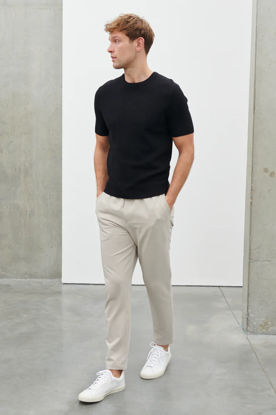 Roman Crew Neck Knit Top - Black - Image 3