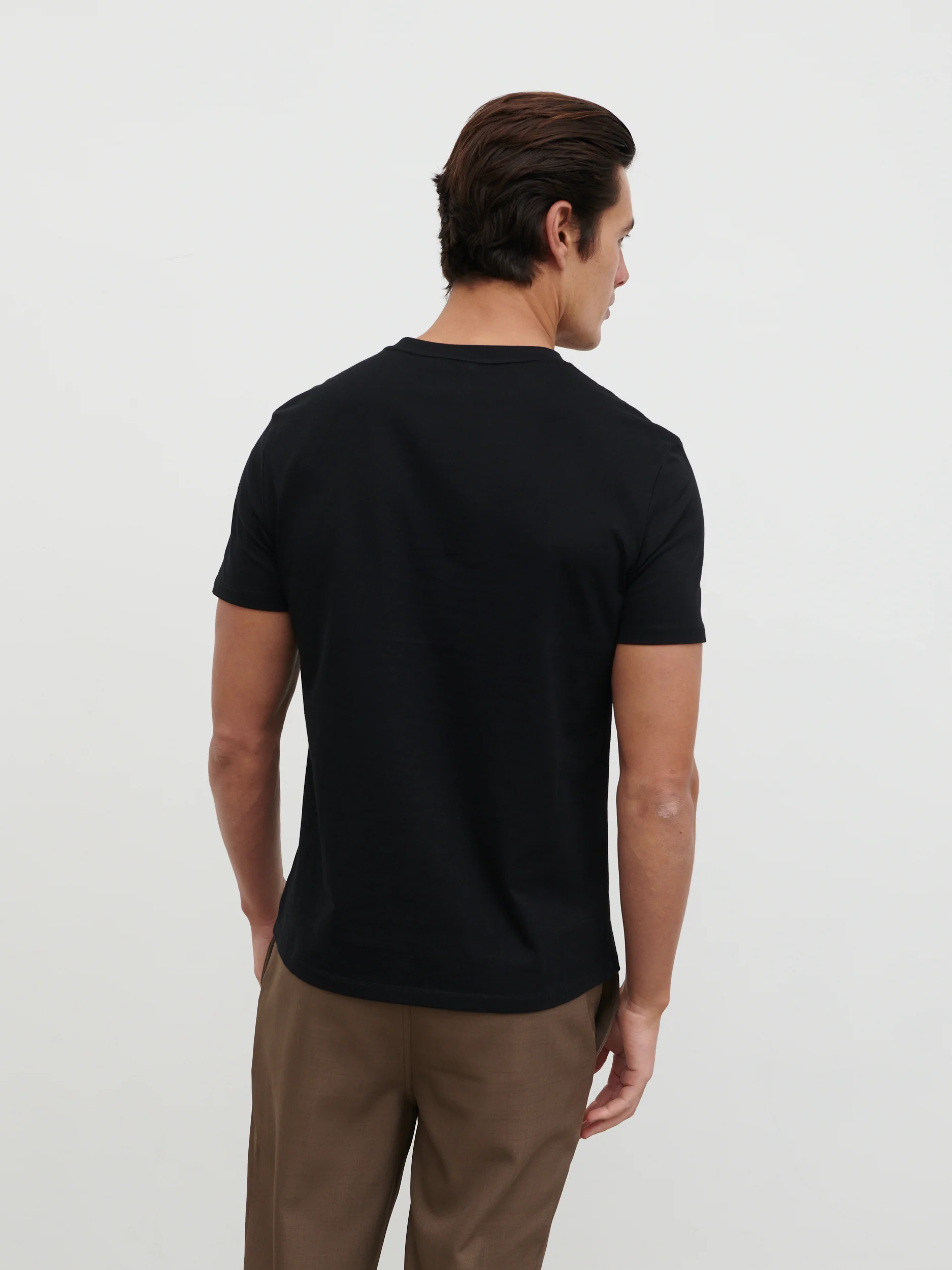 Rome Slim Fit T Shirt - Black - Image 5