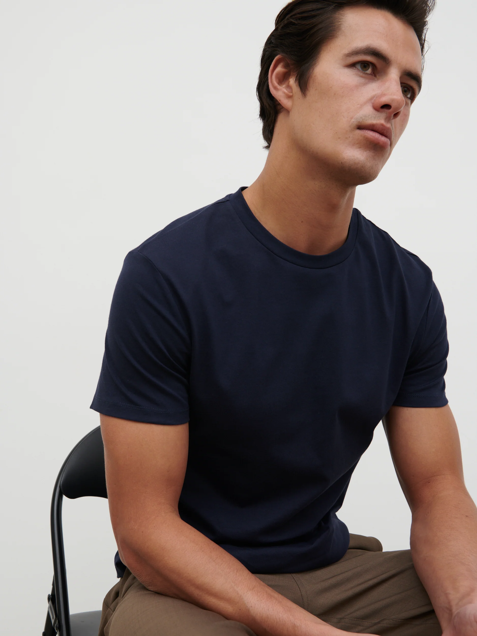 Rome Slim Fit T-Shirt - Navy - Image 5