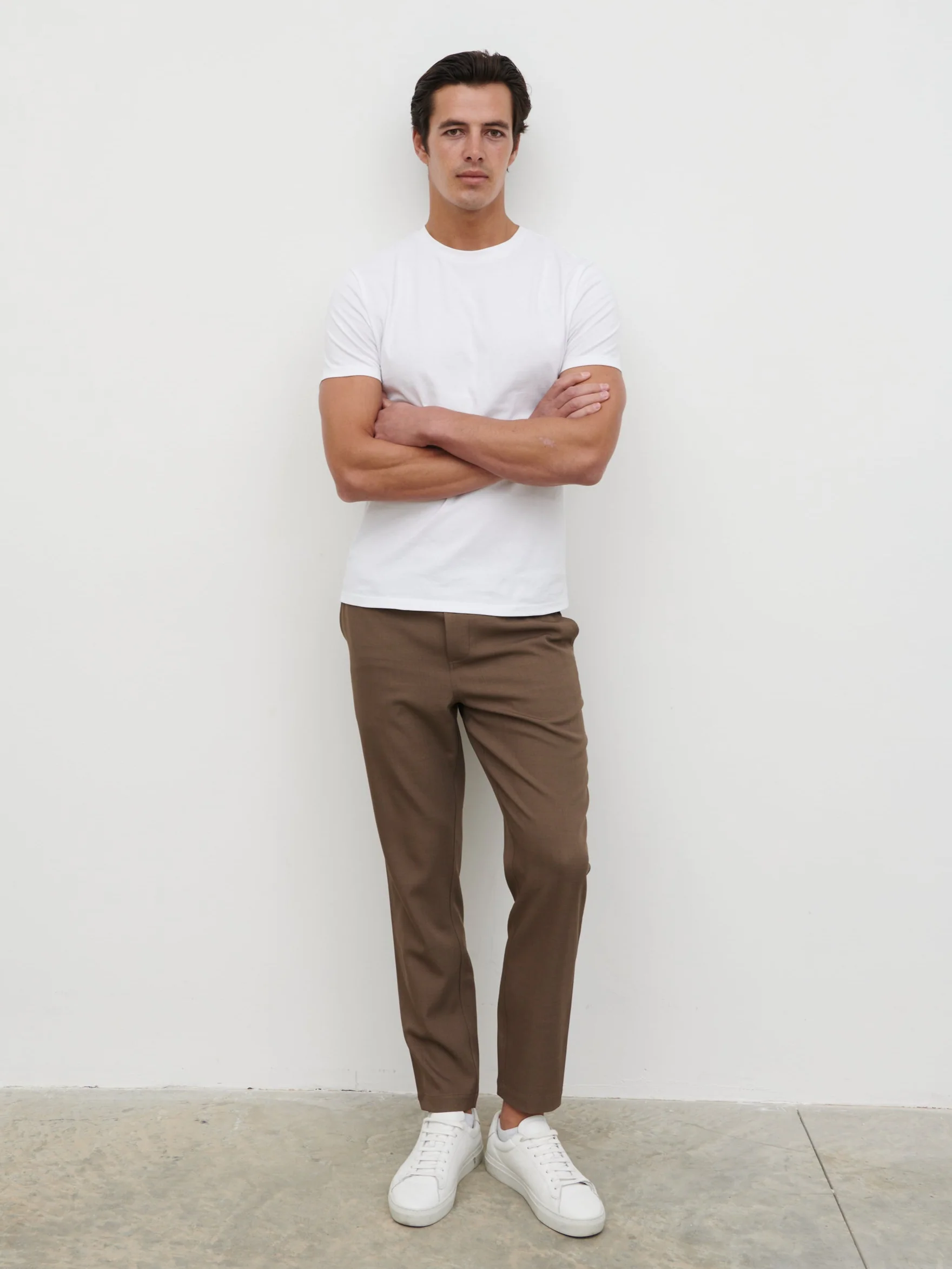 Rome Slim Fit T Shirt - White - Image 4