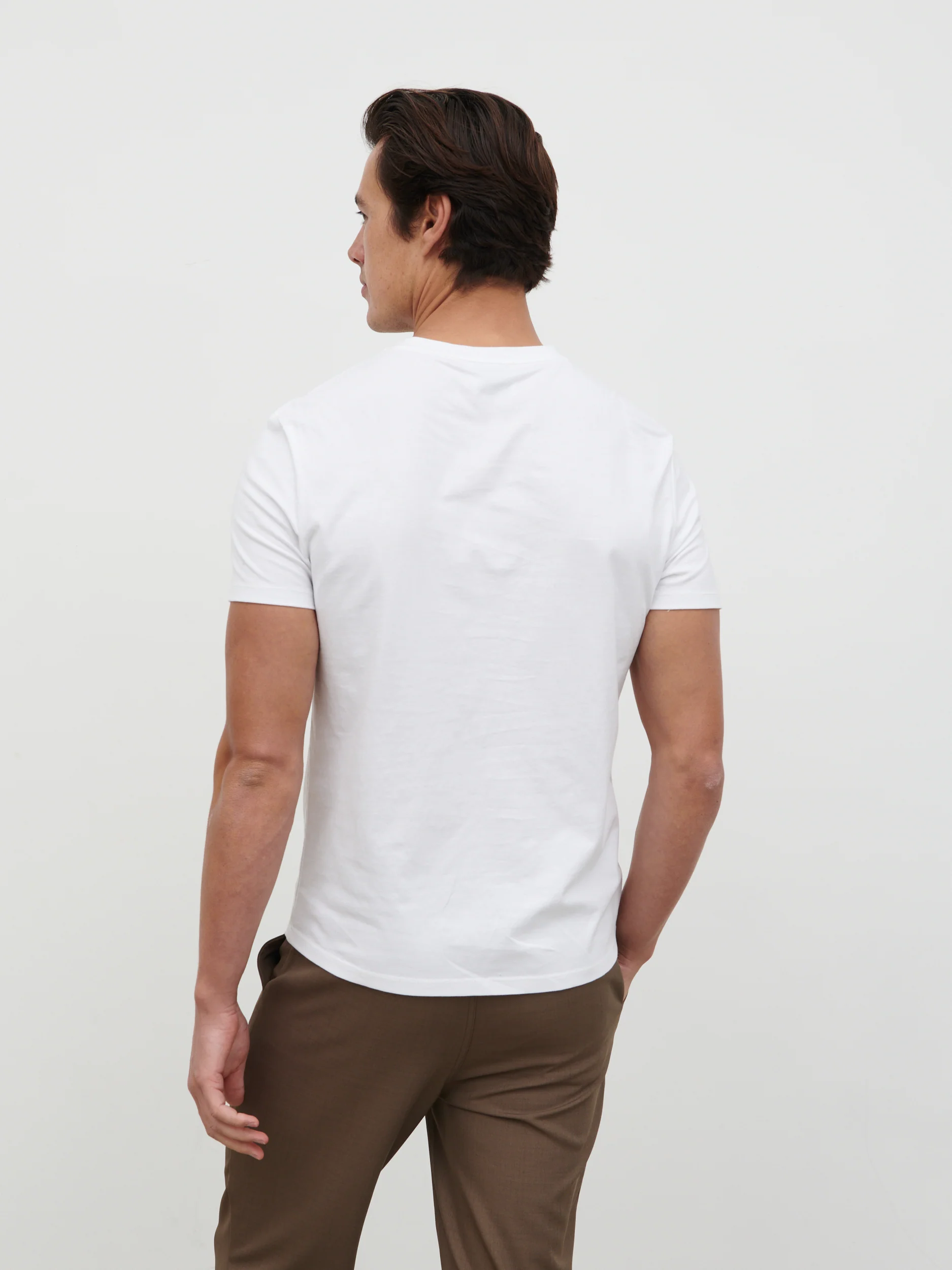 Rome Slim Fit T Shirt - White - Image 5
