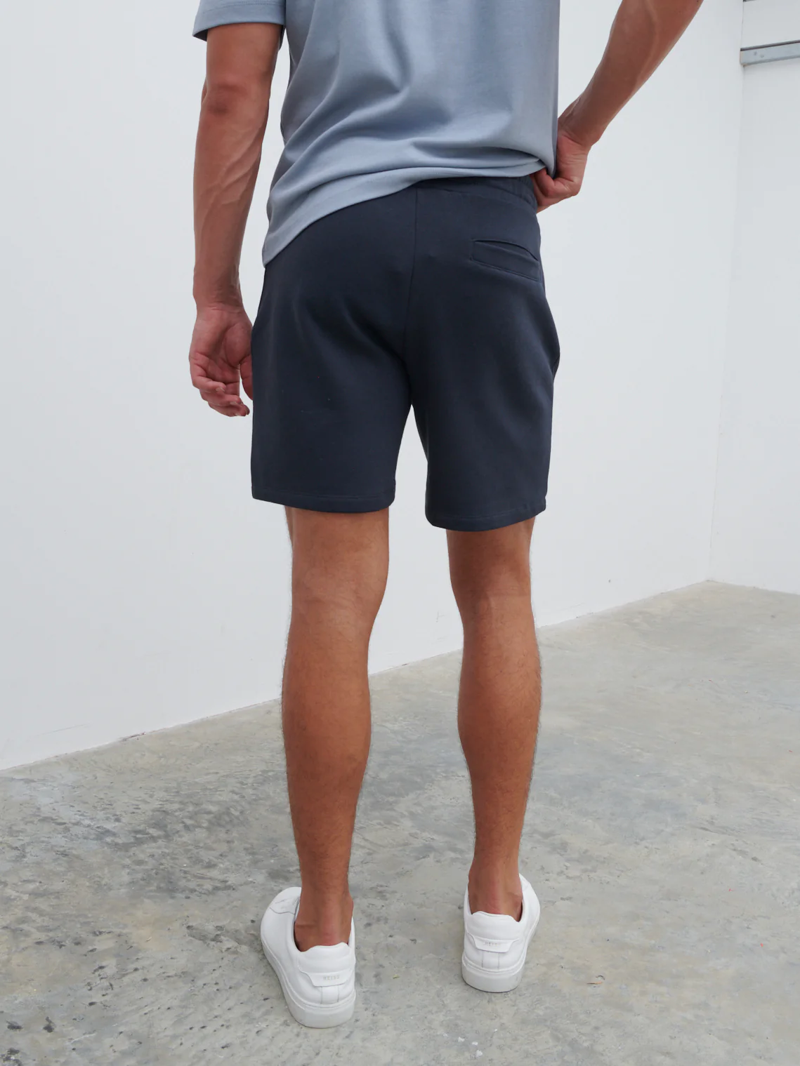 Rory Relaxed Drawstring Shorts - Blue Graphite - Image 4