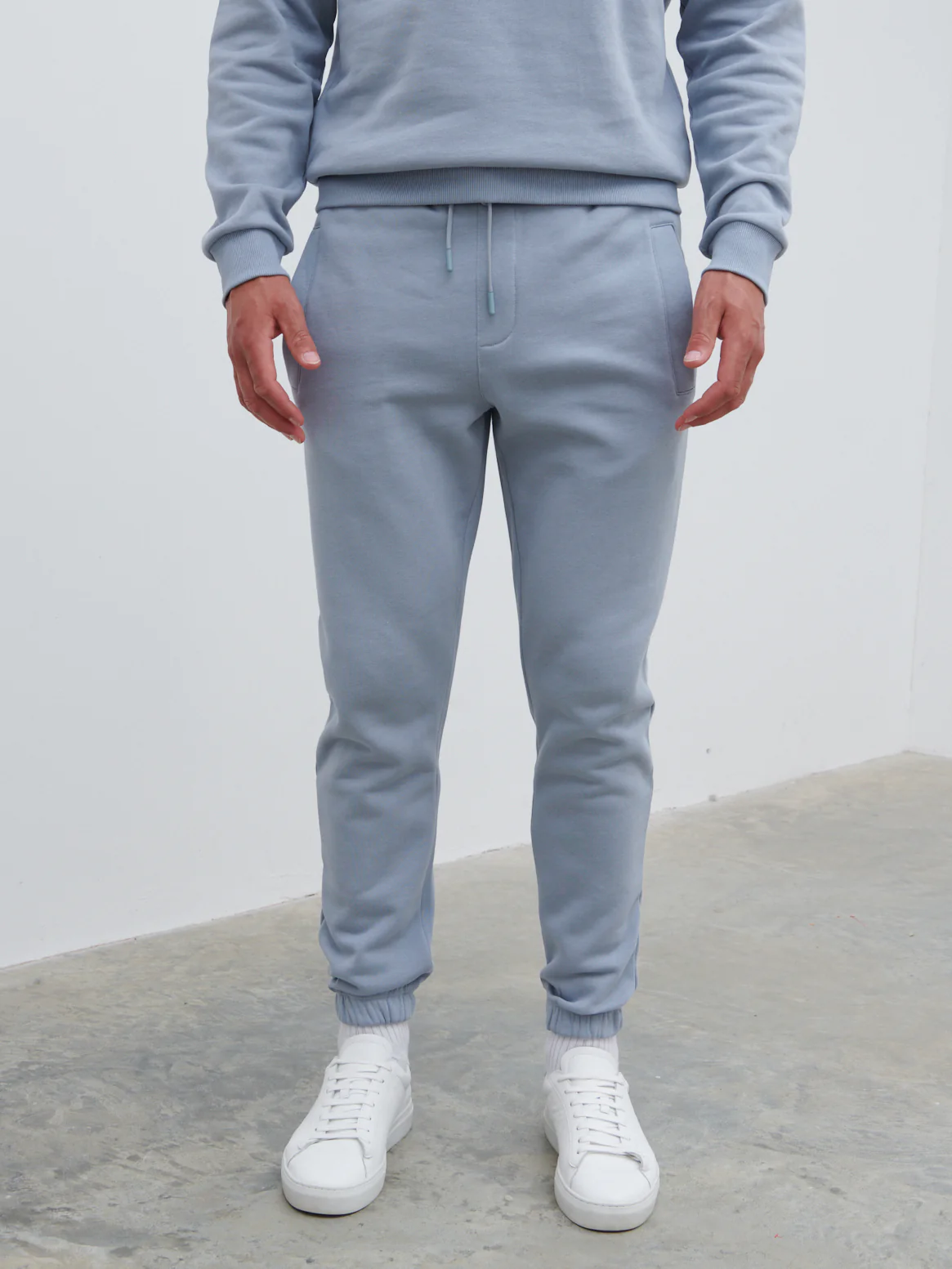 Sonny Relaxed Drawstring Joggers - Grey Blue - Image 3