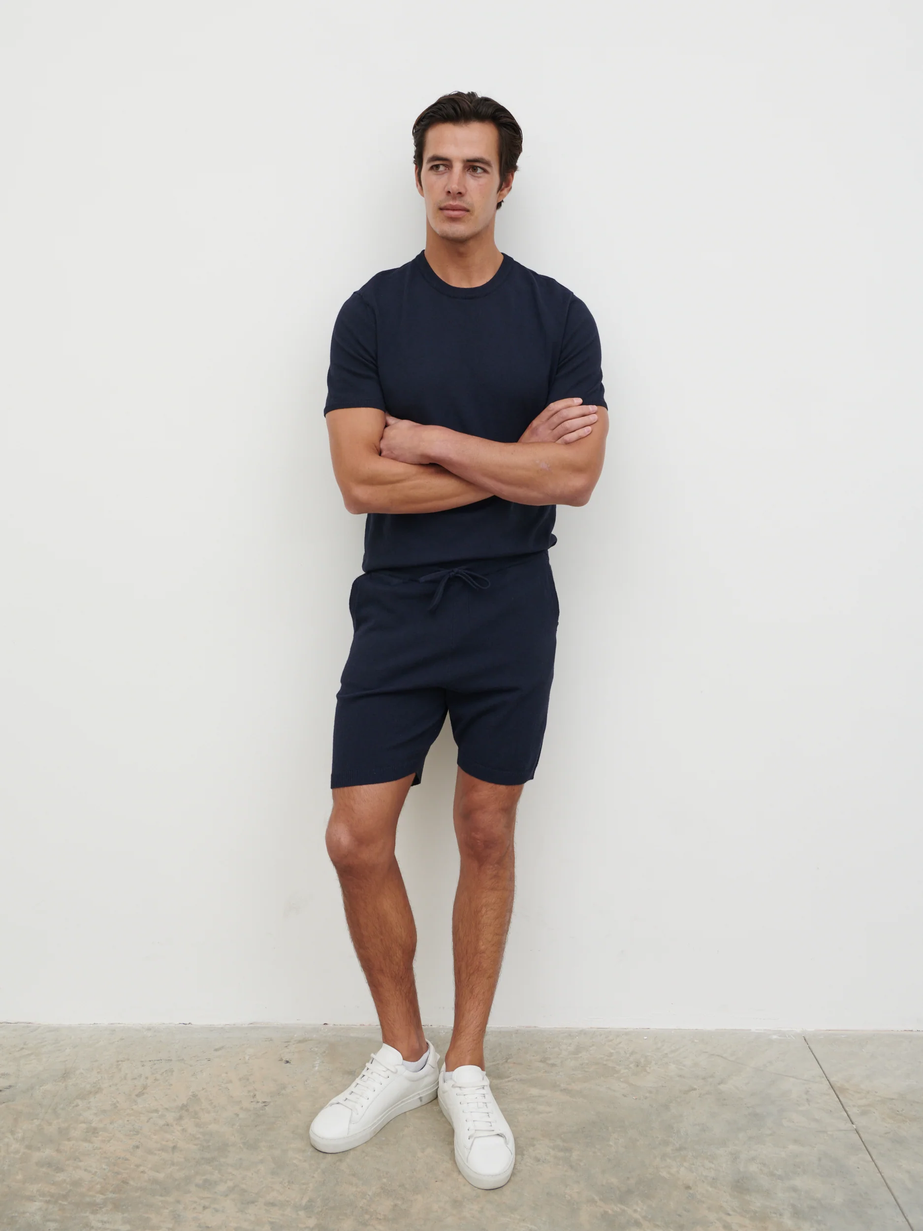 Teddy Knit Shorts - Navy - Image 4
