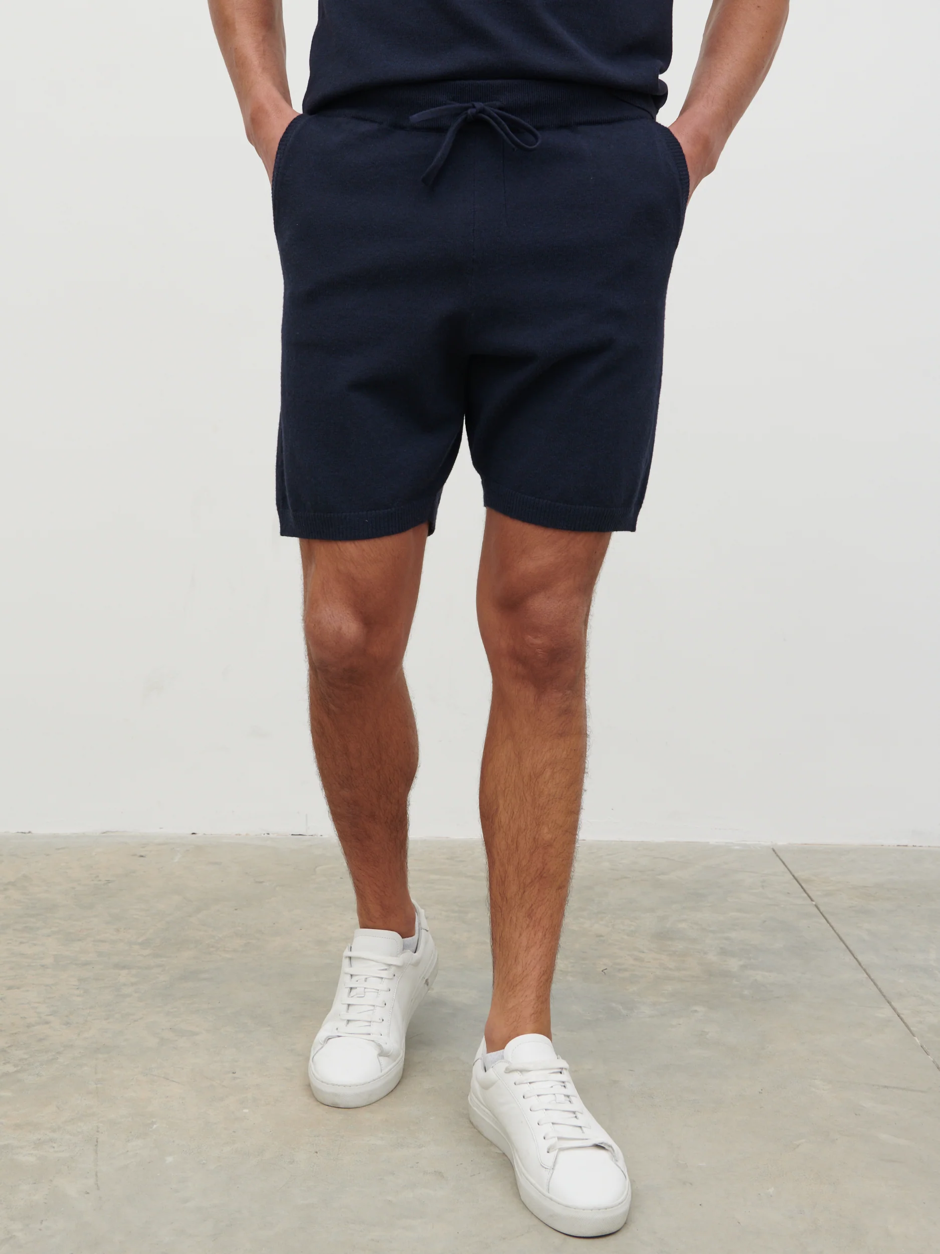 Teddy Knit Shorts - Navy - Image 6