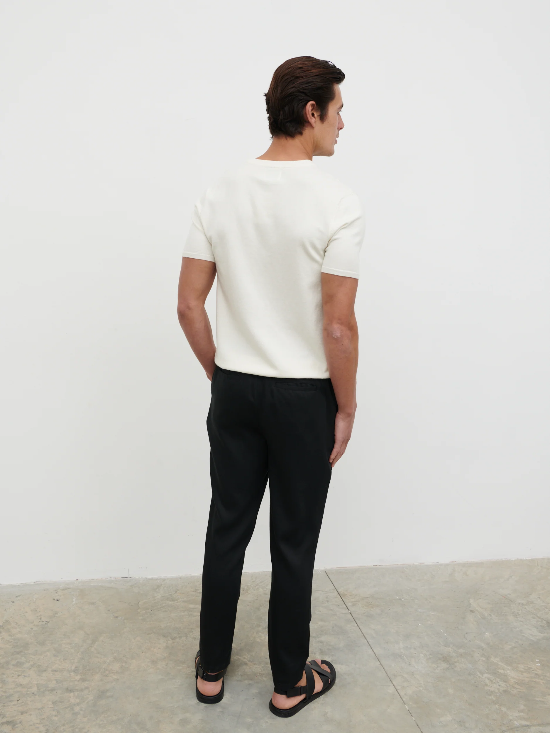 Teddy Lightweight Knit T-Shirt - Cream - Image 5