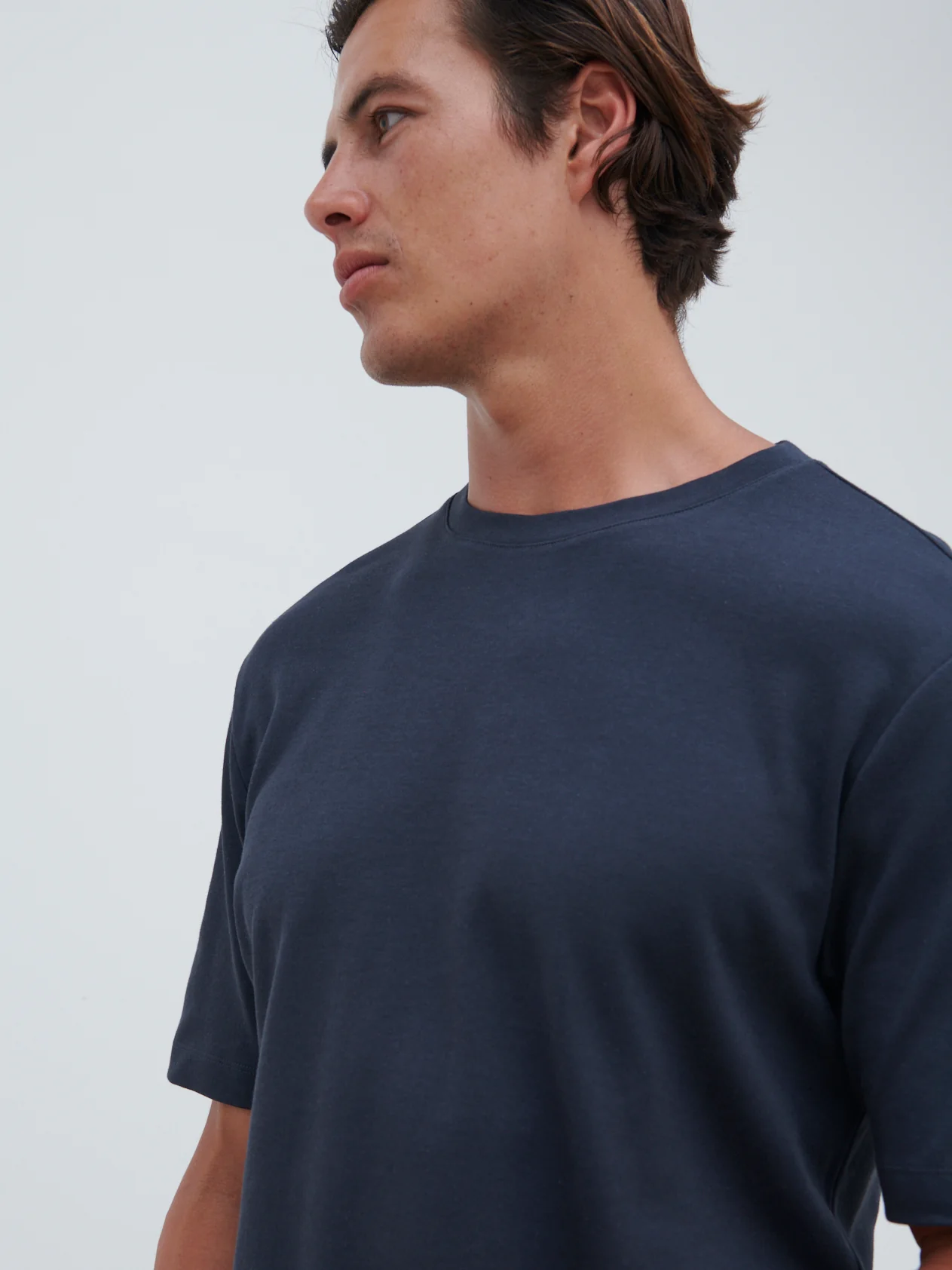 Tobias Relaxed Cotton T-shirt - Blue Graphite - Image 3